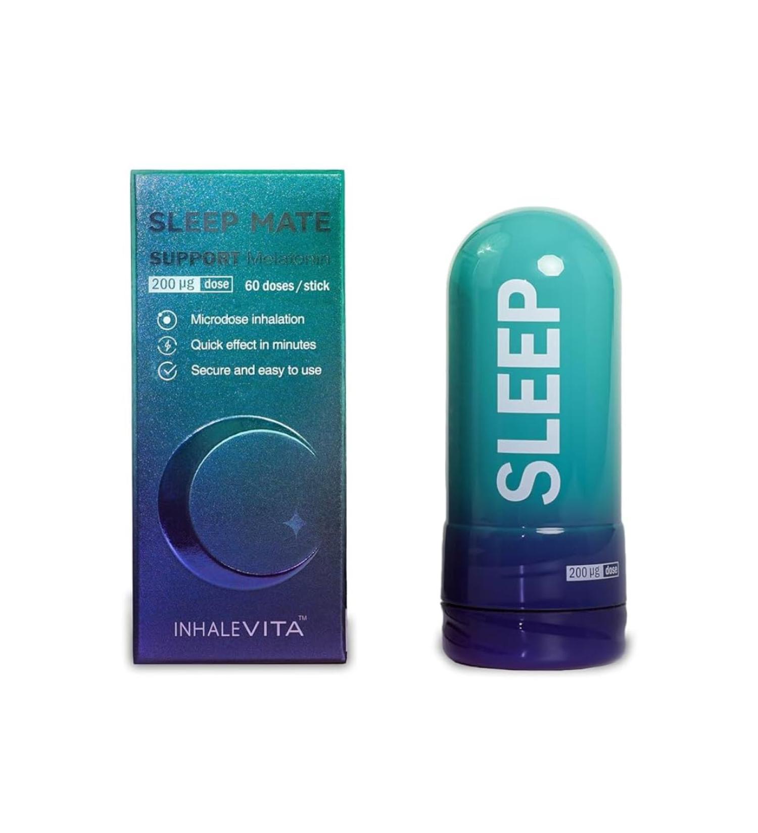 INHALEVITA Melatonin Inhaler Sleep Aid | 60-Day Supply Fast-Acting with Advanced Absorption | 0.2mg Low Dose Zero-Sugar | Wake Refreshed Portable & Non-Habit Forming - Buy Online on GoSupps.com