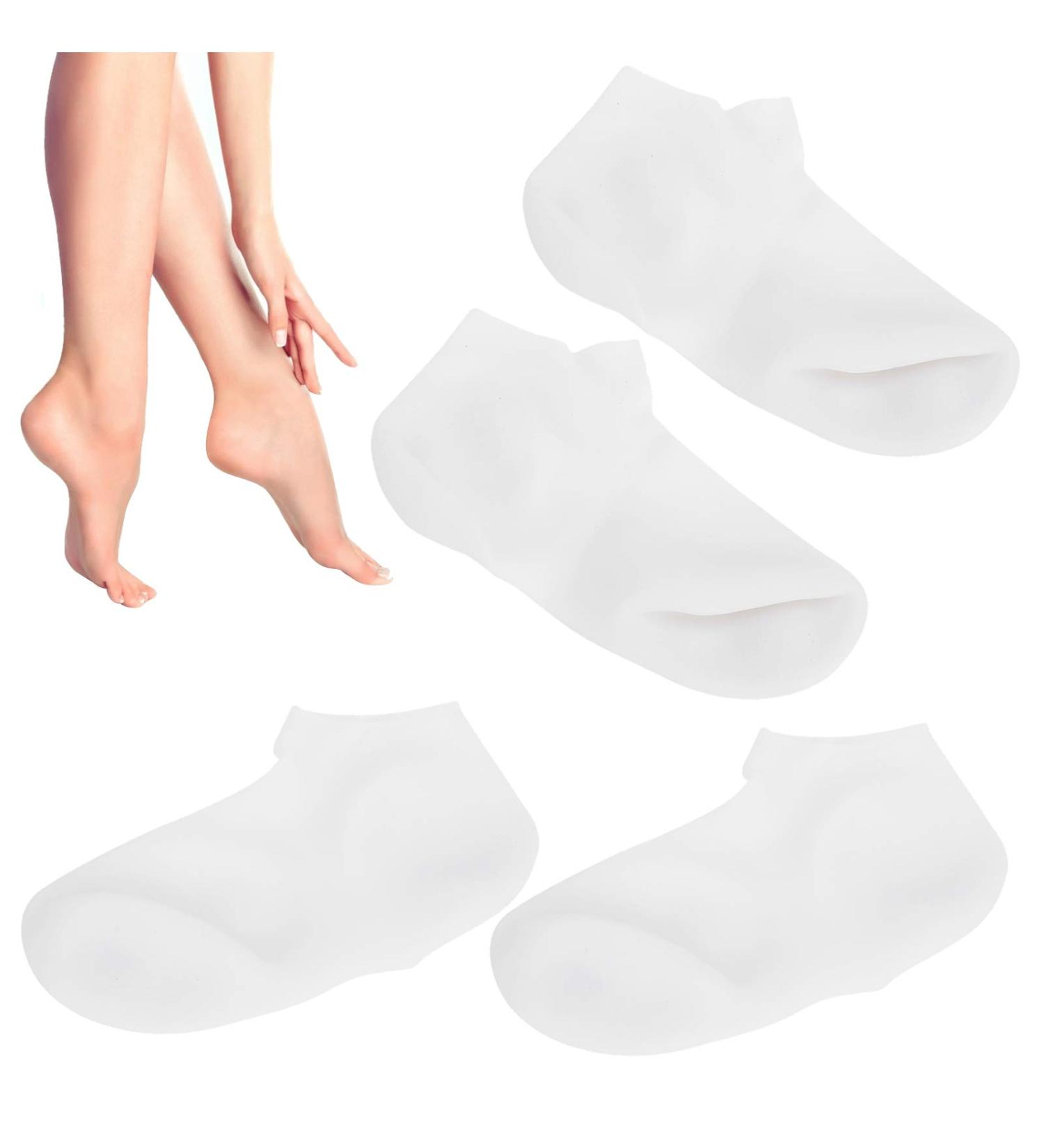 SEBS 2 Pairs Moisturizing Exfoliating Socks Elastic Anti-Crack Socks for Foot Skin Care Rejuvenating Foot Protection Socks (M (36-38)) - Buy Online on GoSupps.com