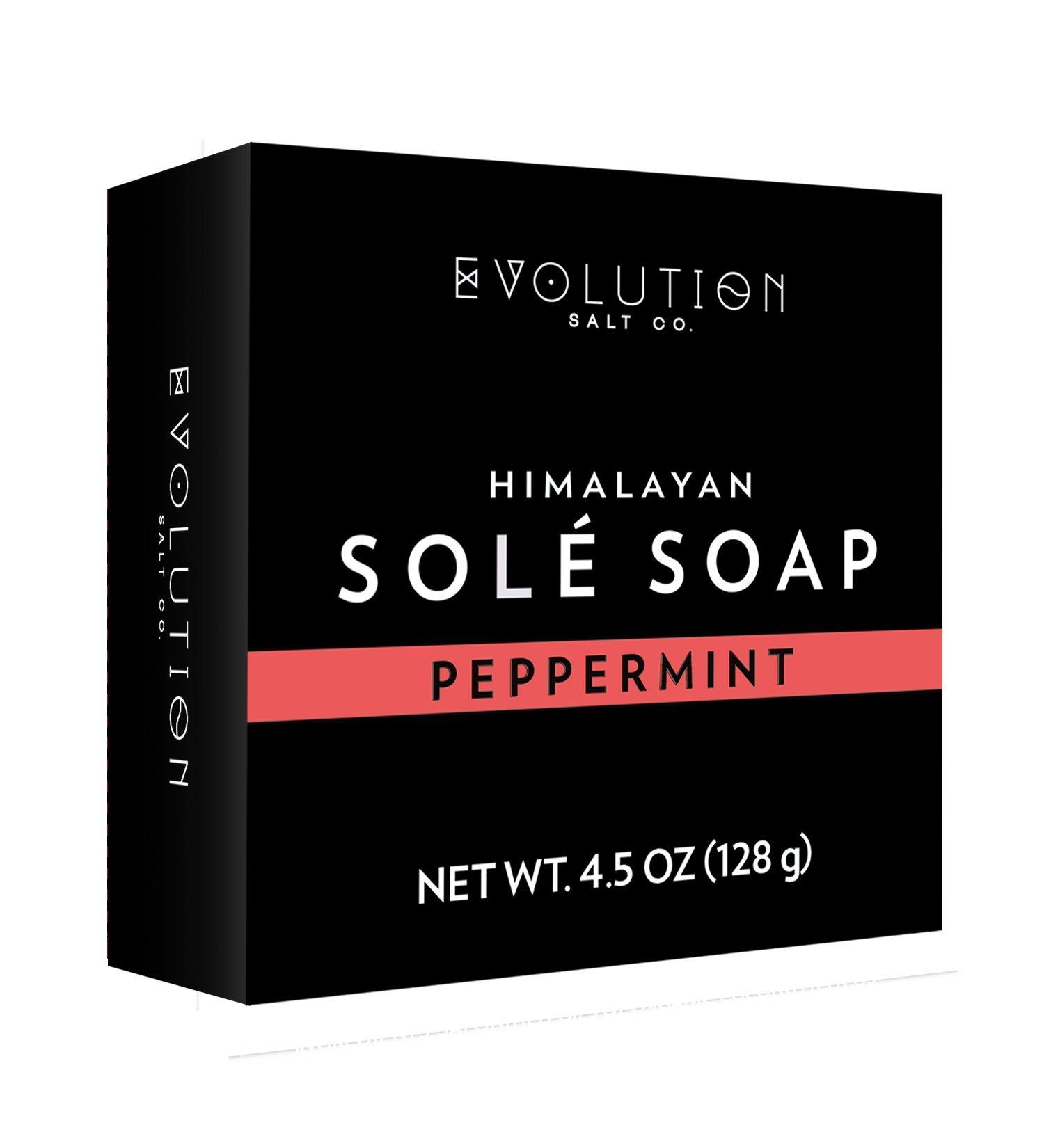 Evolution Salt Himalayan Sole Bath Soap Peppermint 4.5 oz - Natural Refreshing Cleanser - Buy Online on GoSupps.com
