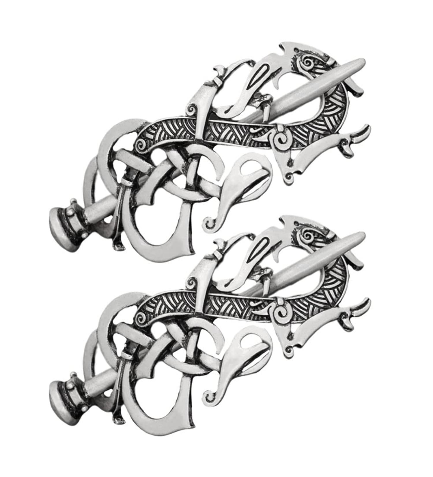 Lurrose 2pcs Celtic Hair Clip - Vintage Silver Hairpins | Retro Hair Accessories for Women & Ladies - Buy Online on GoSupps.com