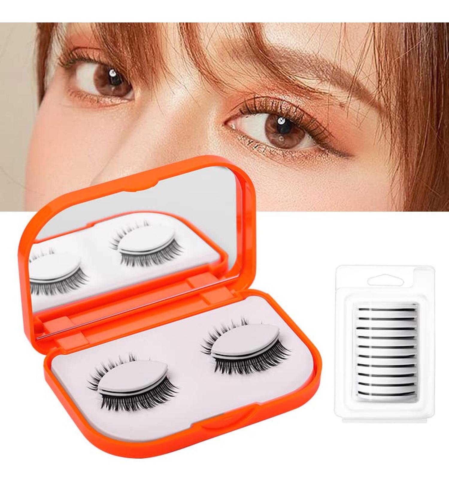 Lashes Fluffy Wispy 2 pairs Self-Adhesive Eyelashes+10 refills with box 3D Faux Mink Lashes Magnetic Eyelashes No Glue Natural Lashes Thick Wispy Strip Fake Eyelashes for Makeup Eyelashes Extension - Buy Online on GoSupps.com