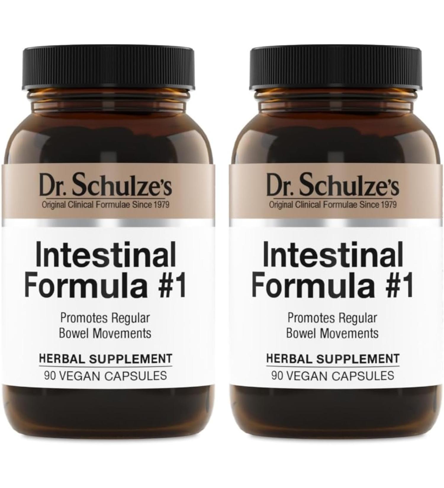 Dr. Schulze's Intestinal Formula #1 Colon Bowel Cleanse 90 caps - Pack of 2 (180 caps total) - Buy Online on GoSupps.com