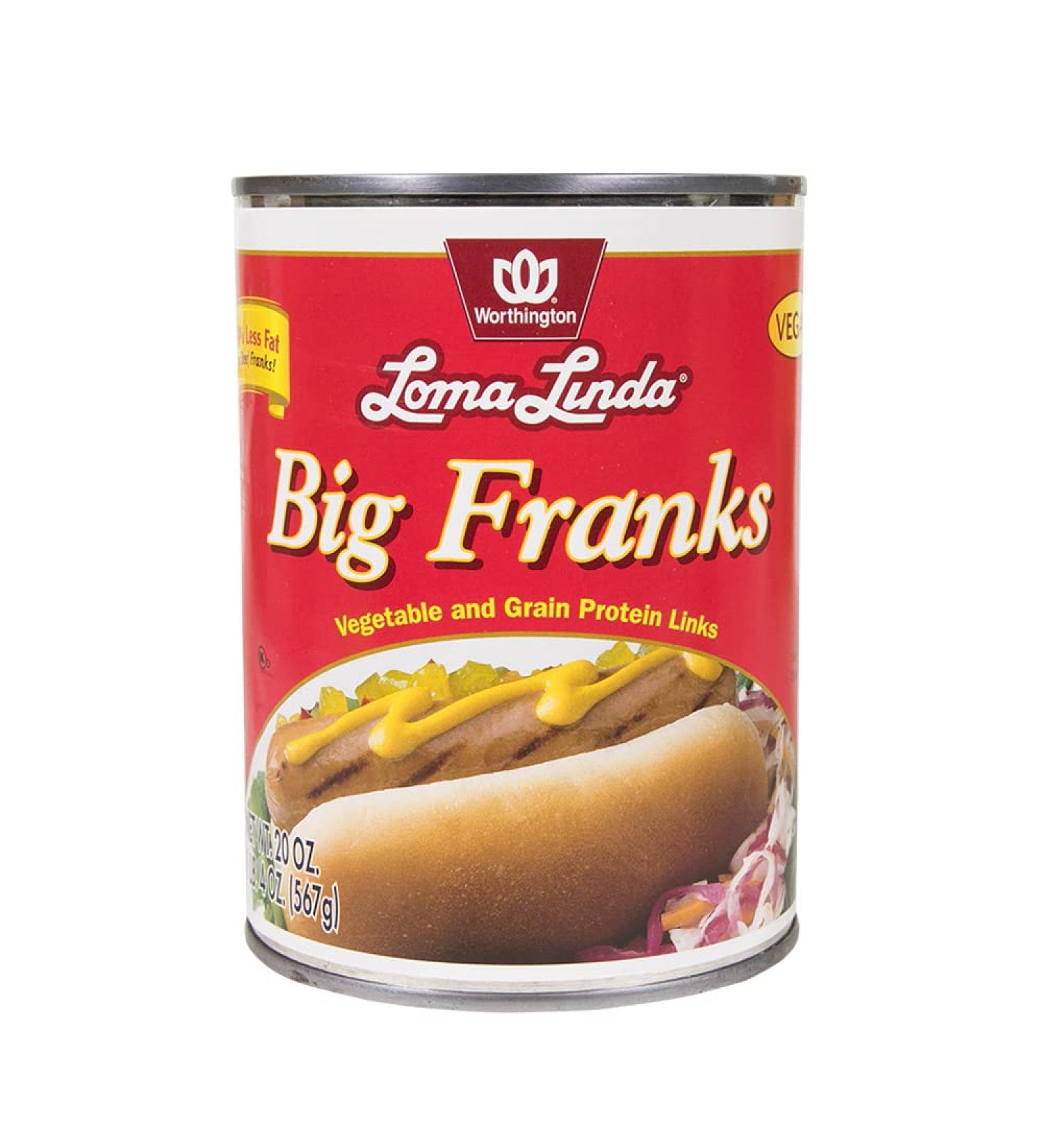 Shop Loma Linda Plant-Based Kosher Big Franks 20 oz - Pack of 12 | Vegan Sausages - Buy Online on GoSupps.com
