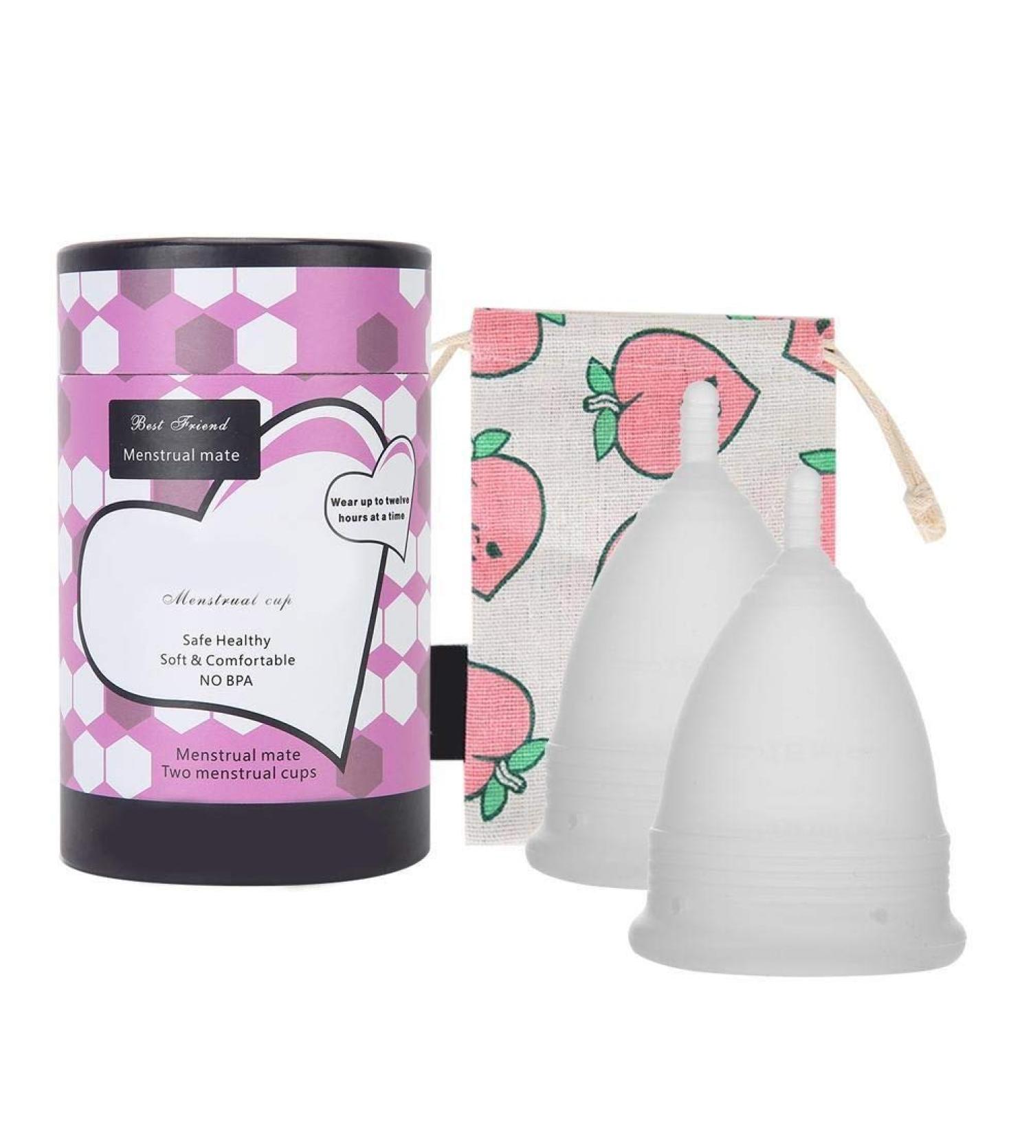 Alupre Reusable Silicone Menstrual Cup Set | Eco-Friendly Feminine Hygiene (Large) - International Shipping - Buy Online on GoSupps.com