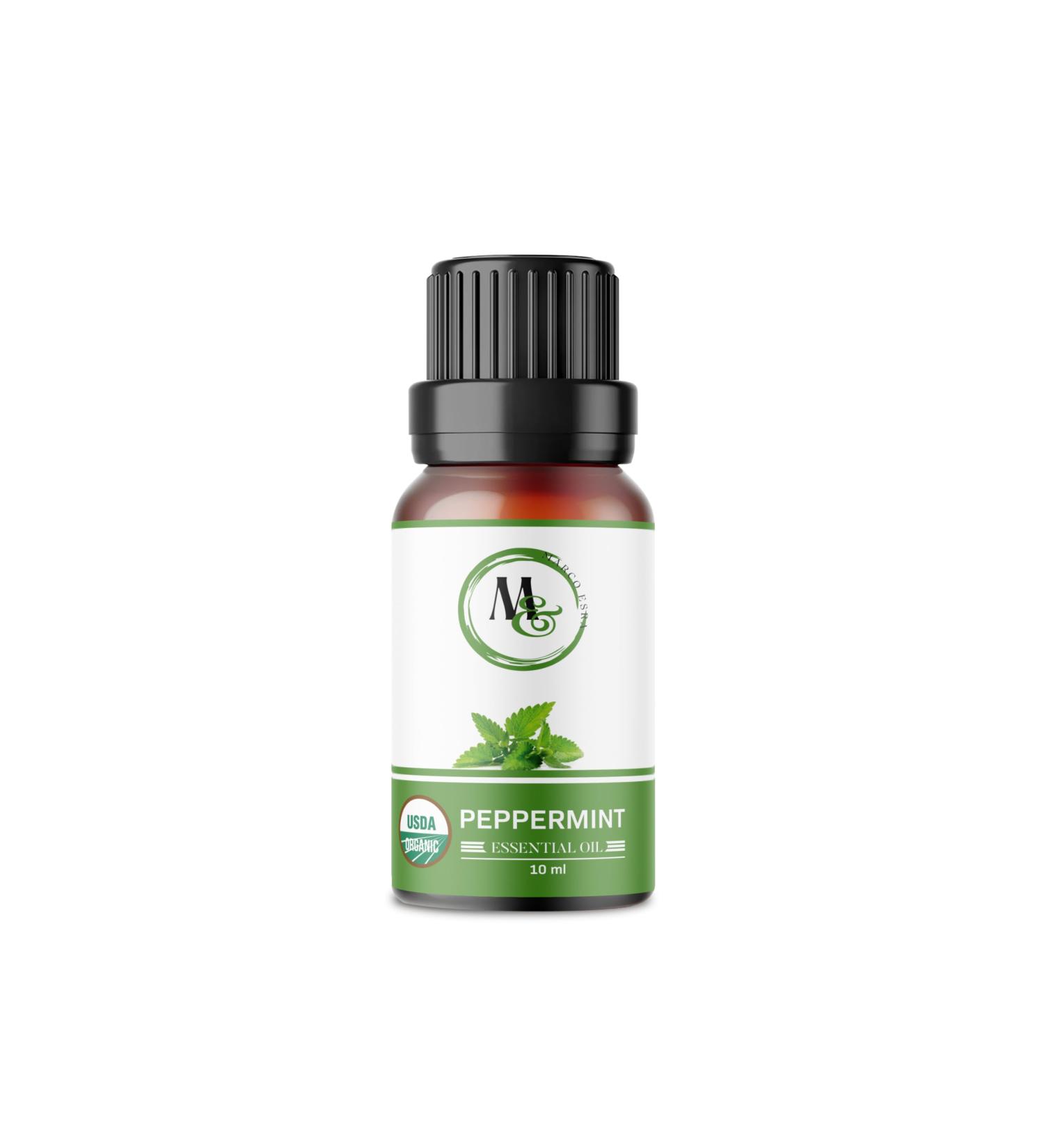 Organic Marco Esra Peppermint Essential Oil 10ml Pure and Natural Diffuser Oil for Aromatherapy Diffuser Humidifier Massage Undiluted No Fillers