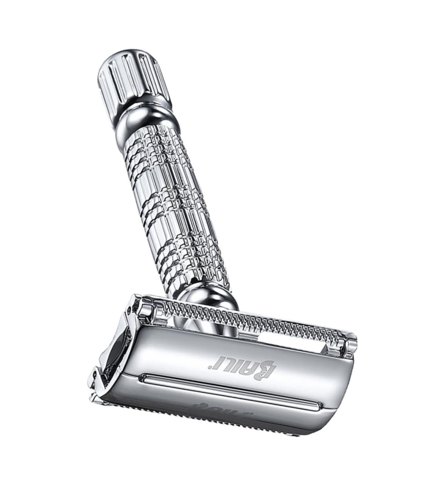 Beaupretty Vintage Double Edge Safety Razor - Chrome Plated Manual Shaver & Mustache Razor for Face - Old Fashioned Alloy Holder - Buy Online on GoSupps.com