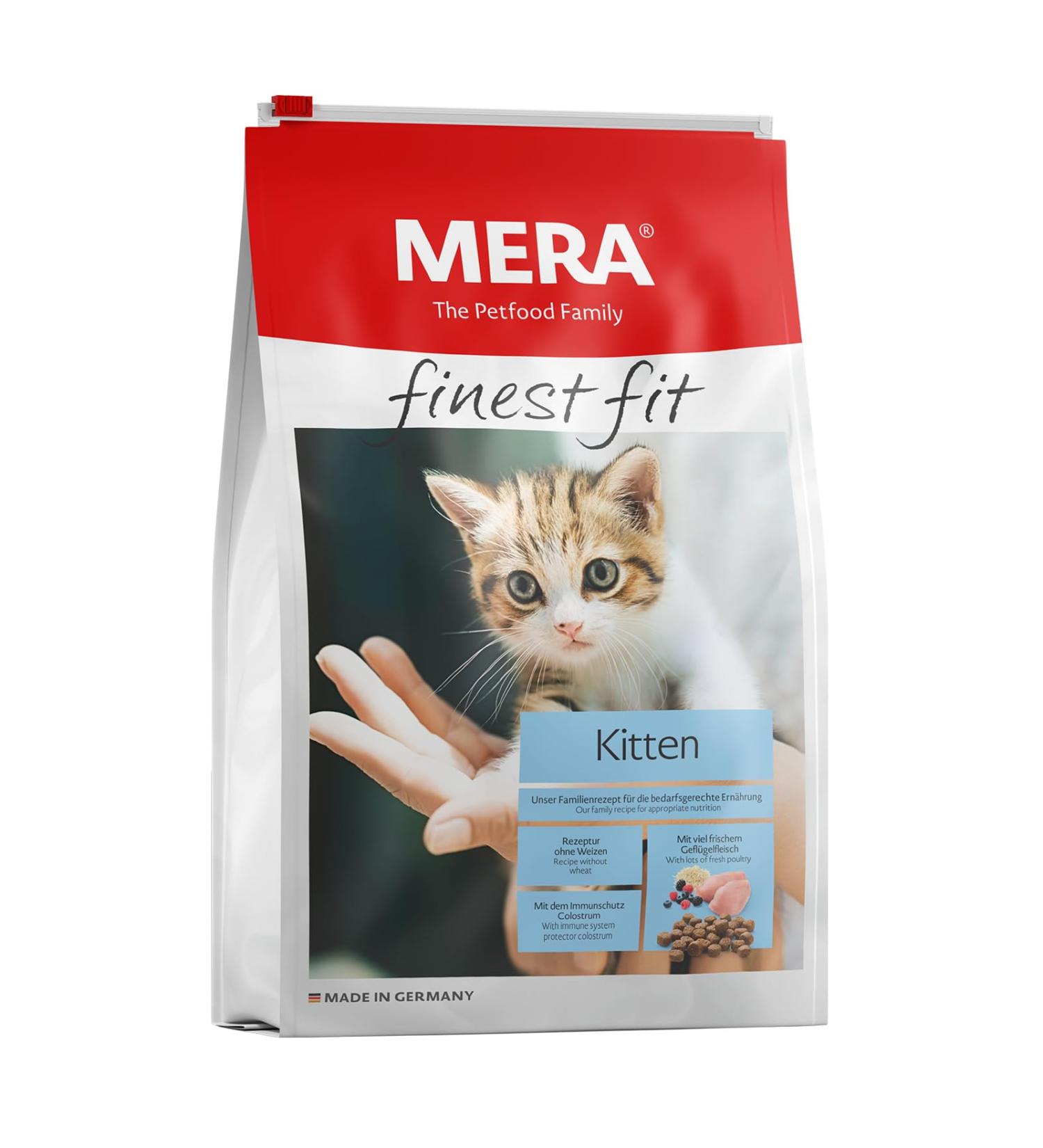 Mera Finest Fit Kitten Dry Cat Food - Healthy Sugar-Free Poultry & Rice Formula for Kittens Up to 1 Year (1.5 kg) - Buy Online on GoSupps.com