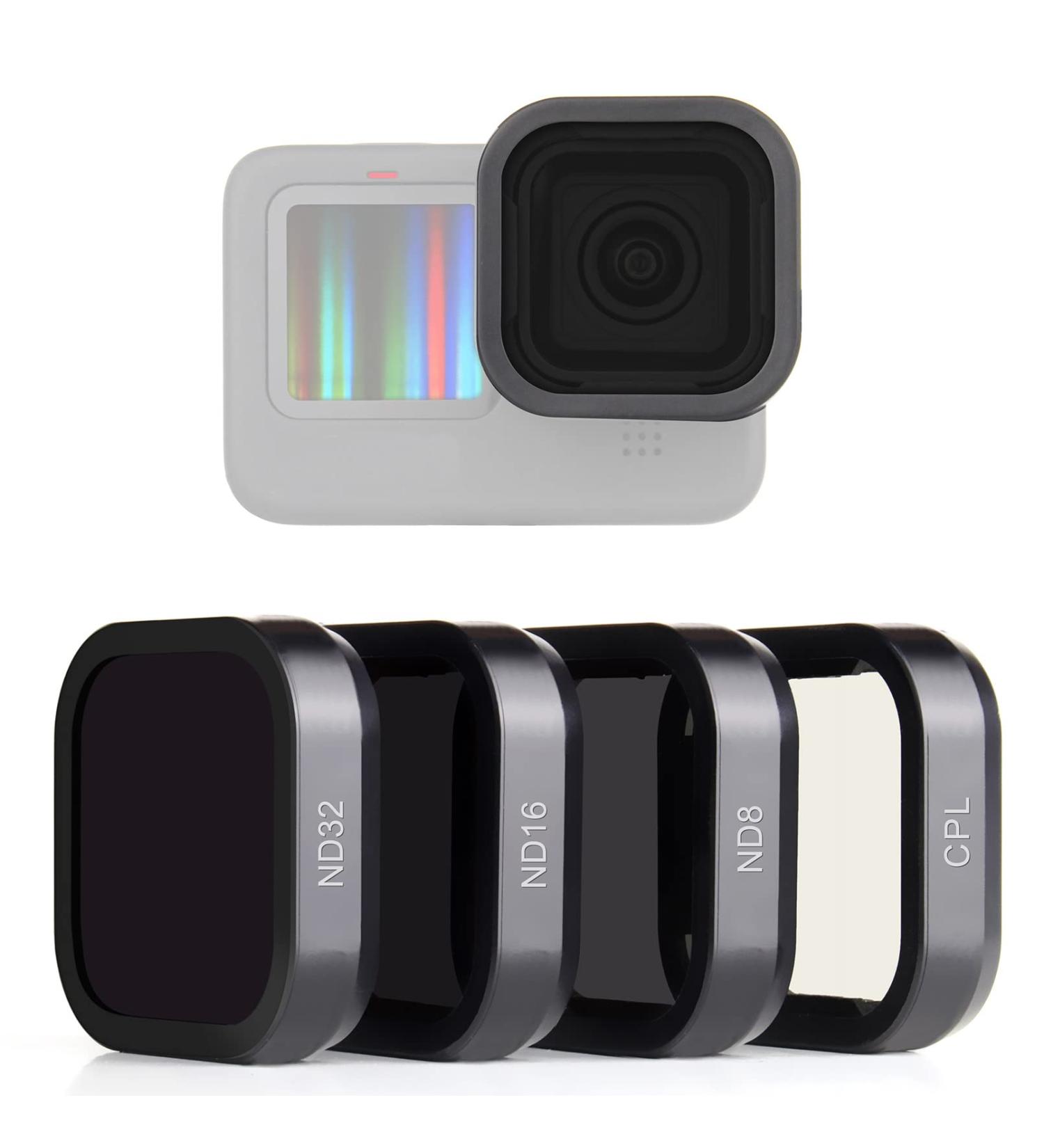 Soonsun 4-Pack Lens Filter Kit for GoPro Hero 11/10/9 Black - ND8 ND16 ND32 CPL Filters - Lens Protector for GoPro Hero 9/10/11 Black Camera - Buy Online on GoSupps.com