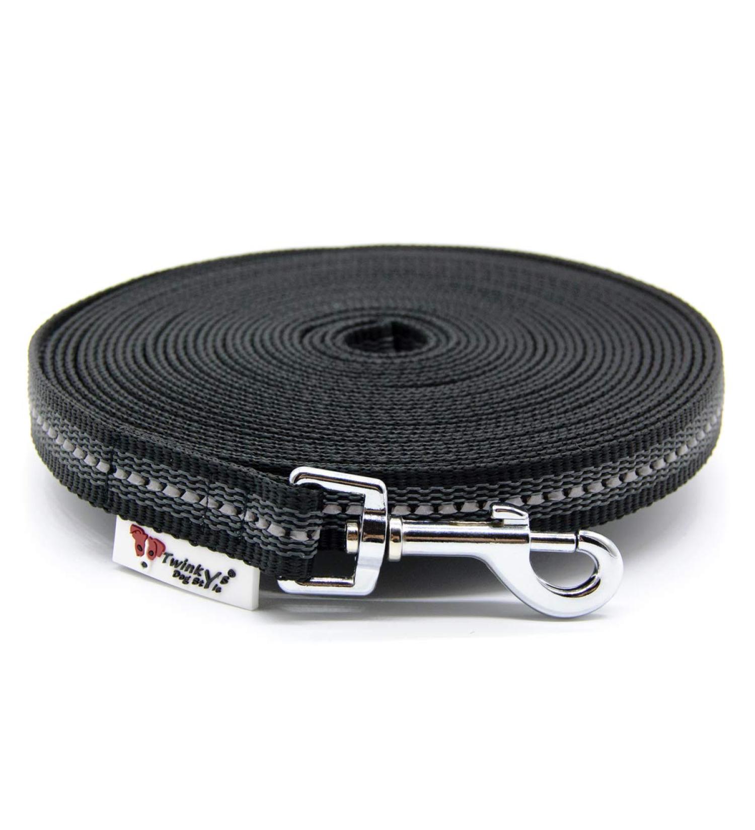 Twinkys Dog Style Tow Leash - 10m Rubberized Reflective 20mm Wide for Dogs up to 50kg - Made in Germany - Buy Online on GoSupps.com