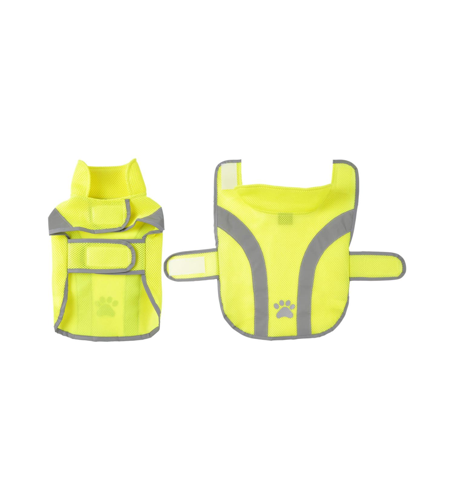 Premium Reflective Dog Rain Jacket - Neon Yellow Safety Vest Water Repellent & Stylish | International Shipping Available - Buy Online on GoSupps.com
