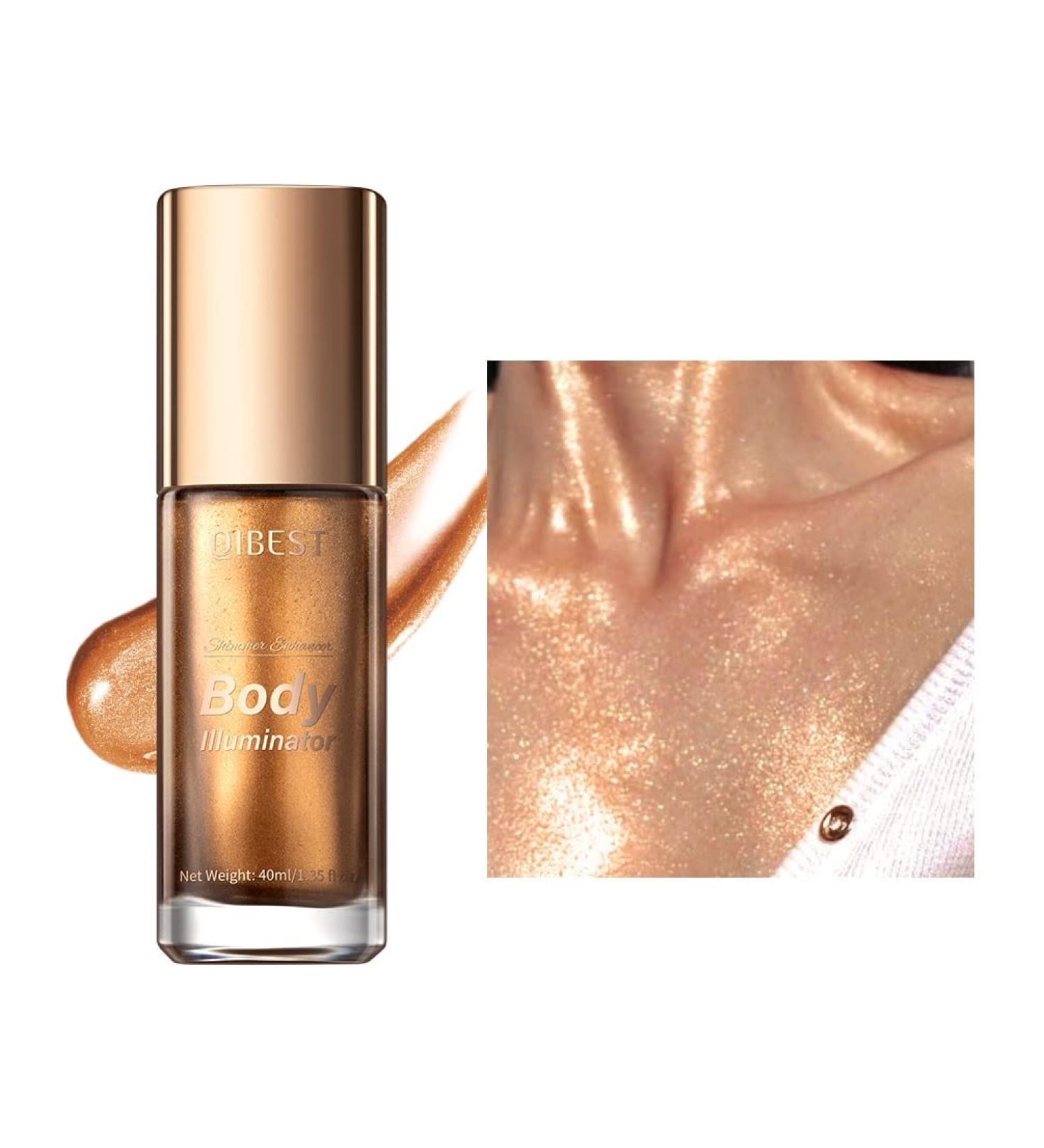 Body Luminizer Shimmer Oil Liquid Highlighter - Bronze Gold | Waterproof Radiance Makeup for Face & Body | Moisturizing Glow Shimmer Lotion - 1 count - Buy Online on GoSupps.com