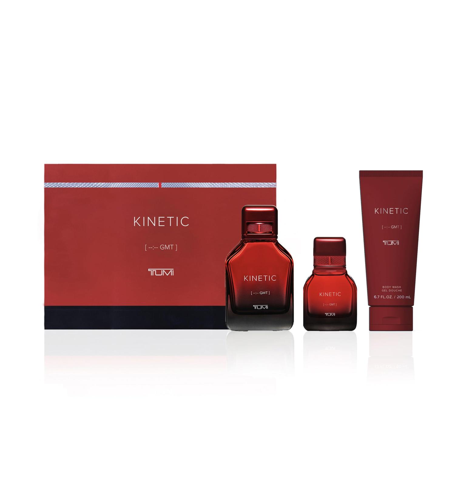 TUMI KINETIC --:-- GMT - Spicy Cologne for Men with Smoky & Woody Notes - 3.4 oz & 1.0 oz Eau de Parfum 6.7 oz Body Wash - Buy Online on GoSupps.com