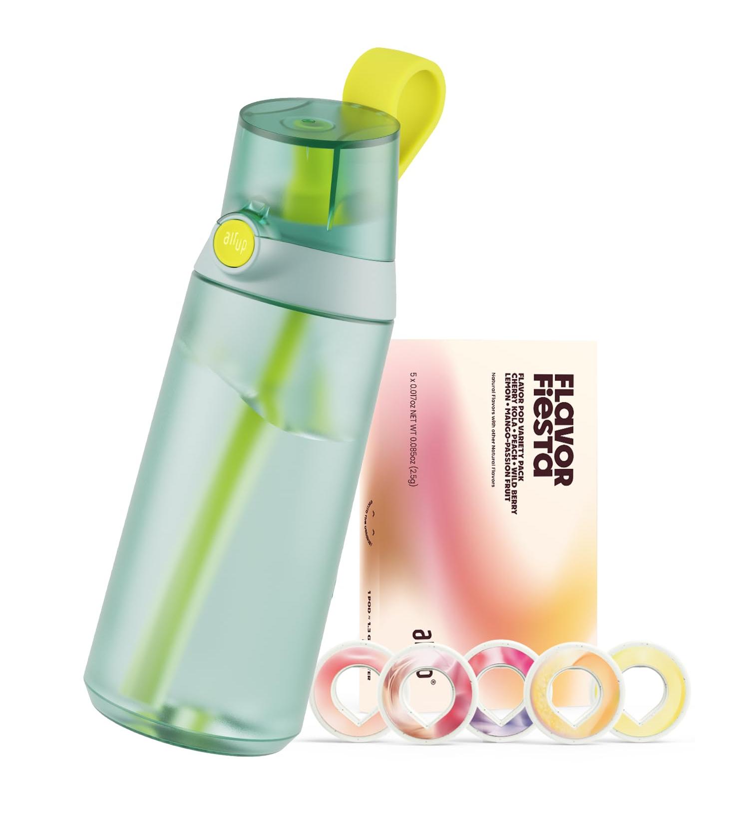 air up Click Turle Green Bouteille d'eau originale Click Turle Green avec dosettes en 5 saveurs Gourde avec ar me sans sucre Passe au lave-vaisselle Sans BPA - Buy Online on GoSupps.com