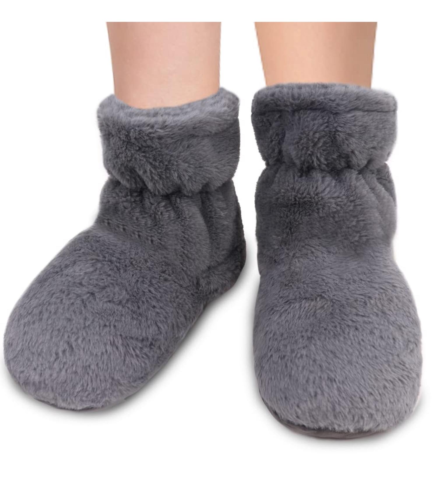 Comfheat Microwavable Booties - Feet Warmer for Cold Feet Relief, Achilles Tendinitis, Plantar Fasciitis - Deep Heat Therapy for Sore Muscles and Joints - Not Washable - Buy Online on GoSupps.com
