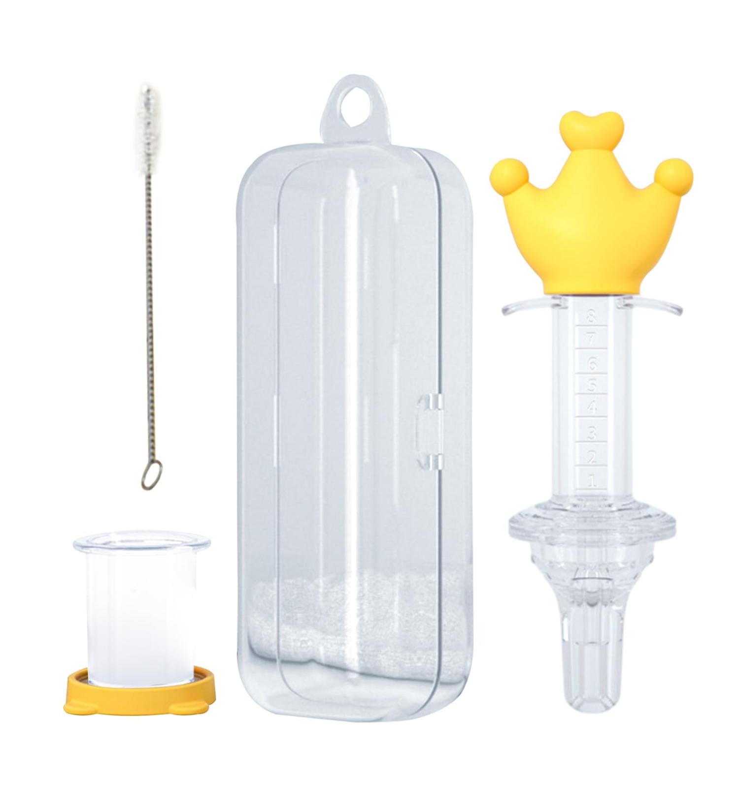 Calakono Yellow Medicine Dispenser for Children | Cute Baby Feeder & Pacifier Medical Dispenser | Ideal for Newborns & Baby Feeding Utensils - Buy Online on GoSupps.com