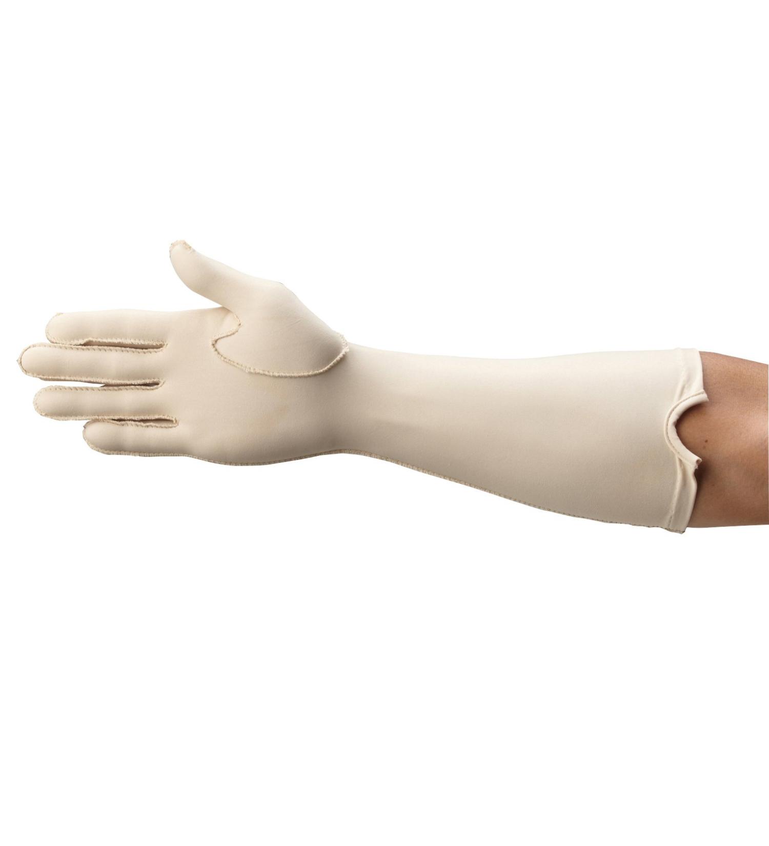Rolyan Forearm Length Right Compression Glove - Full Finger Sleeve for Edema Swelling Water Retention & Varicose Veins - Small Size - Buy Online on GoSupps.com