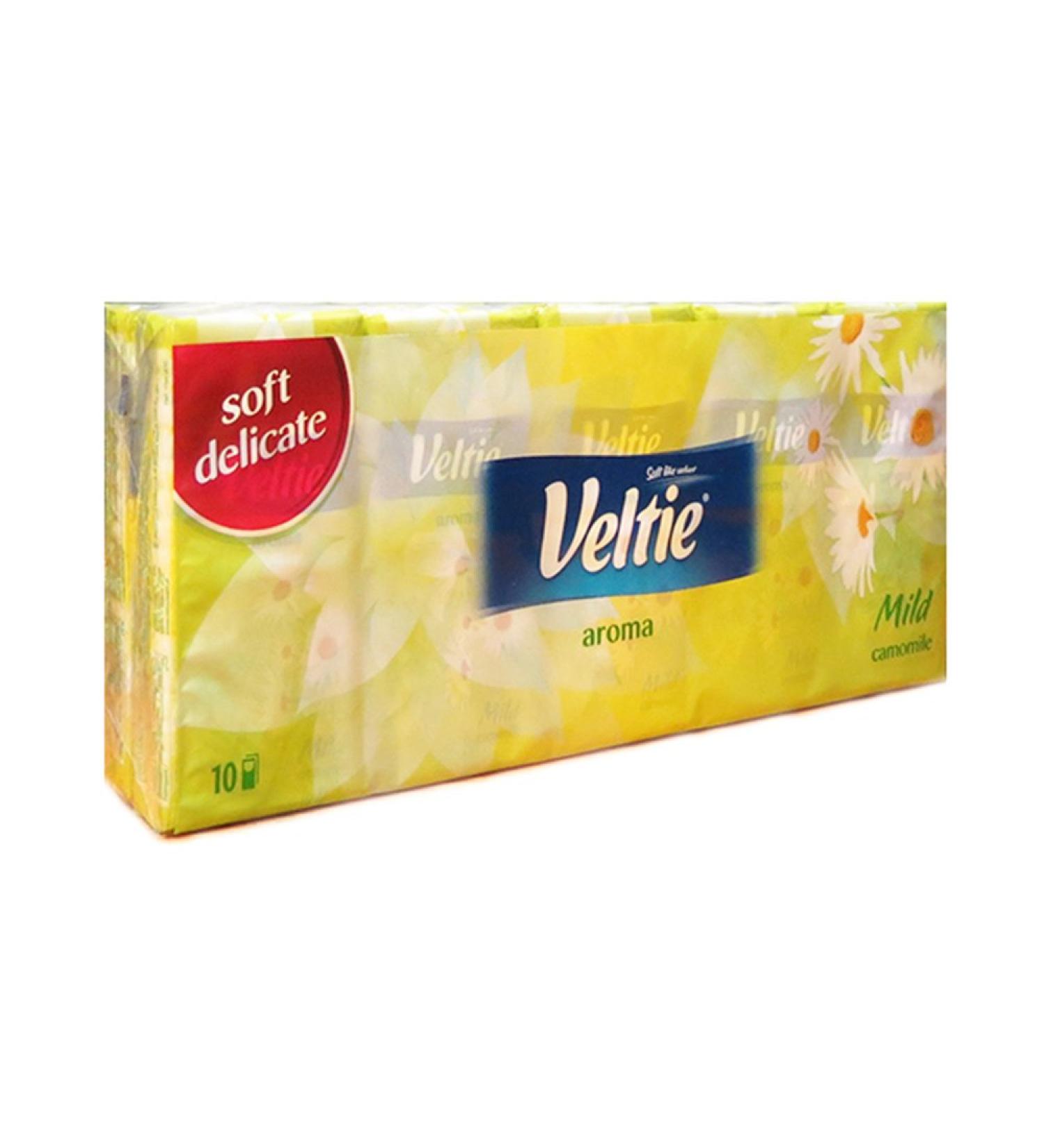 Veltie Aroma Pocket Tissues- Mild Camomile (10 In 1 Pack) 997630