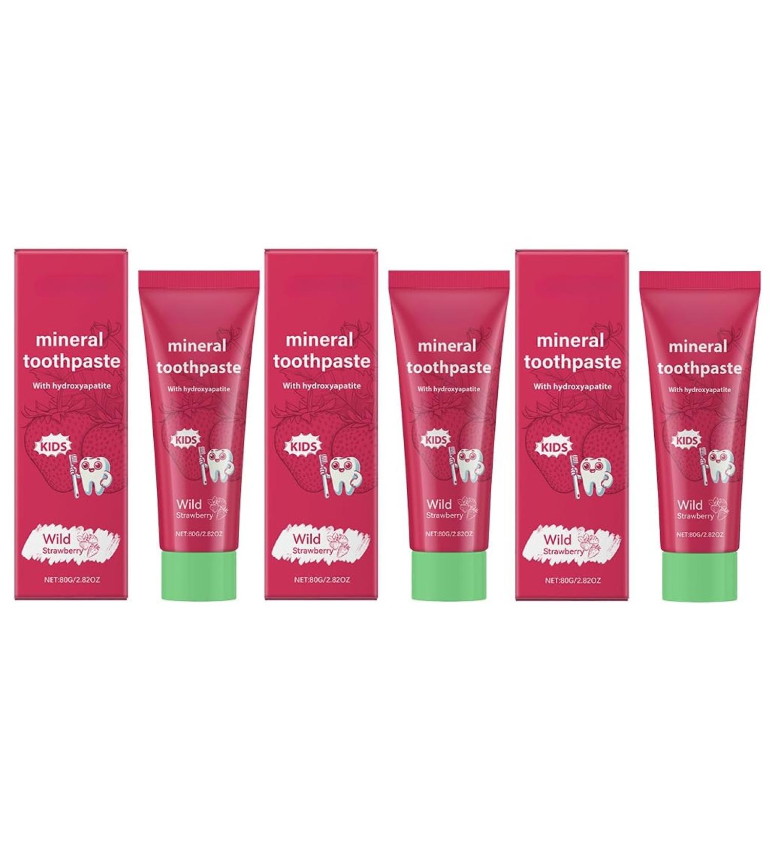 Kids Toothpaste Strawberry Flavor - Gentle Oral Care Teeth Cleaning Enamel Protection Reduces Stains for Children(3PCS) - Buy Online on GoSupps.com