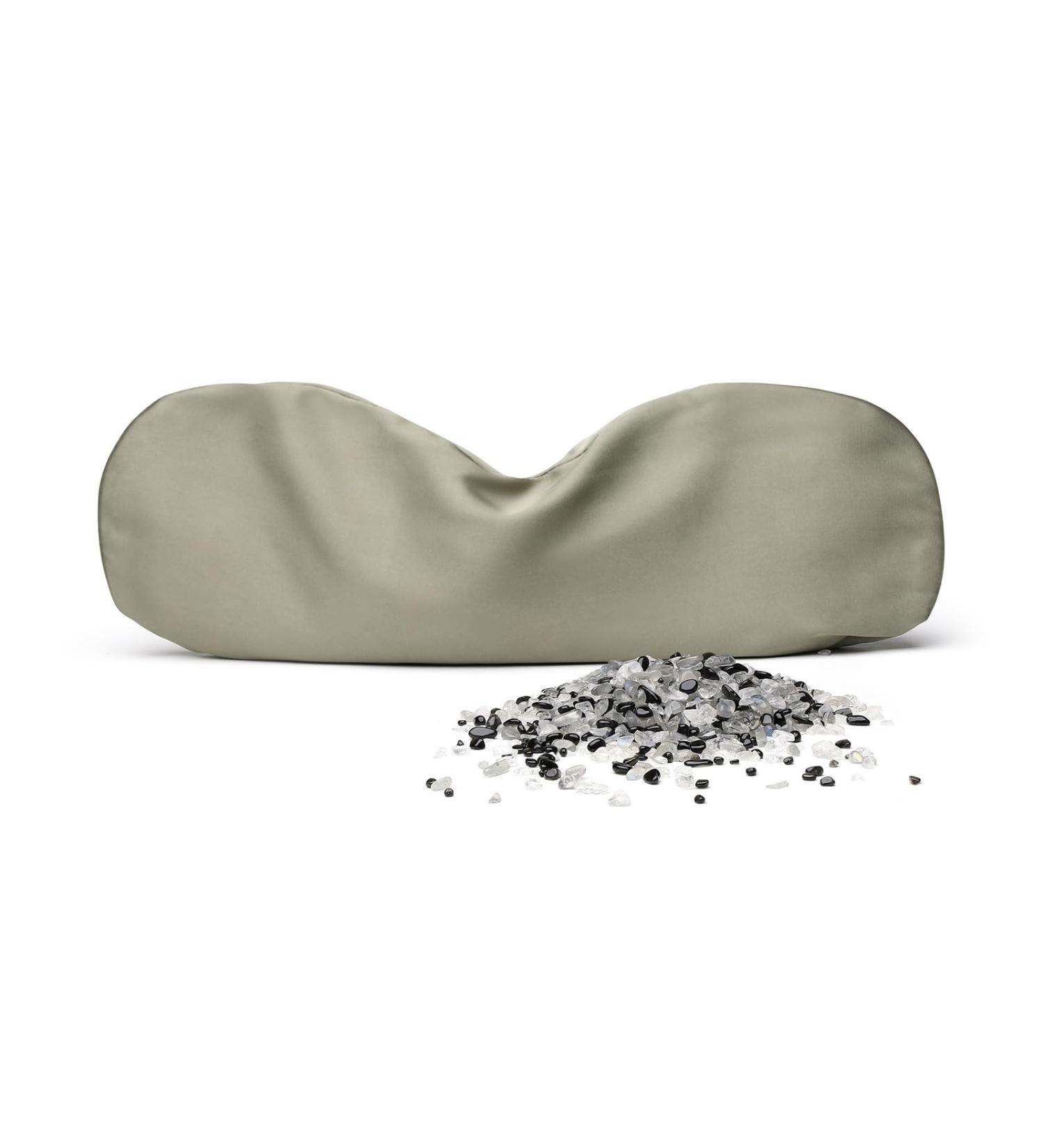 Weighted Eye Pillow for Relaxation & Sleep | 100% Natural Crystals | Cooling Eye Pillow for Yoga Spa & Travel | Perfect Gift for Women - Buy Online on GoSupps.com