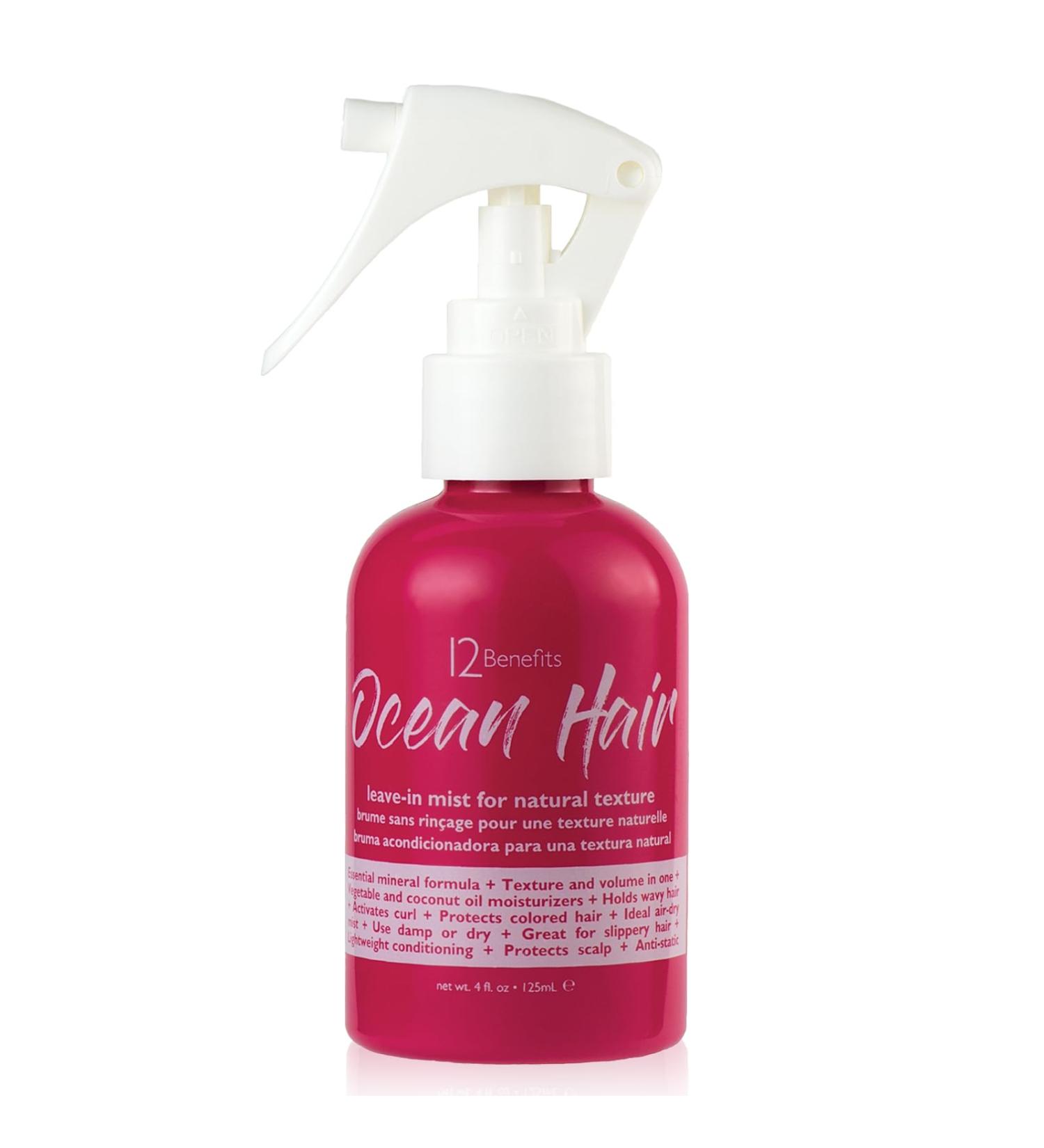 12 Benefits Ocean Hair Wave Spray - Leave-In Mist that Conditions Moisturizes Protects Scalp Protects Against Humidity & Static and Boost Volume (4 Oz) - Buy Online on GoSupps.com