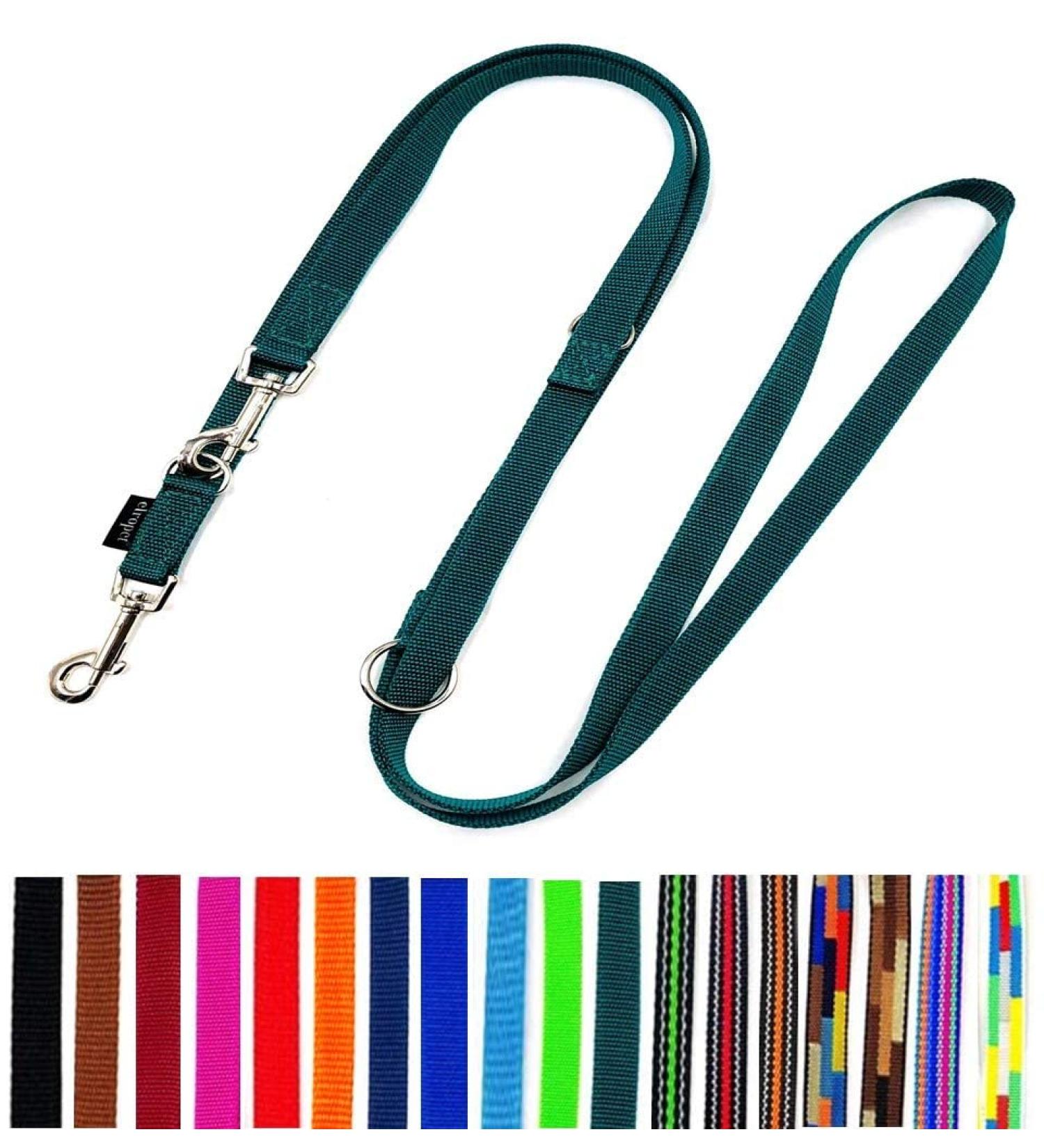 Adjustable Dog Linen Doppeleine - 2m 2.40m 2.80m 3.50m & 5m | Heavy-Duty Leash for Large Dogs - Green 25mm (2.80m) - Buy Online on GoSupps.com