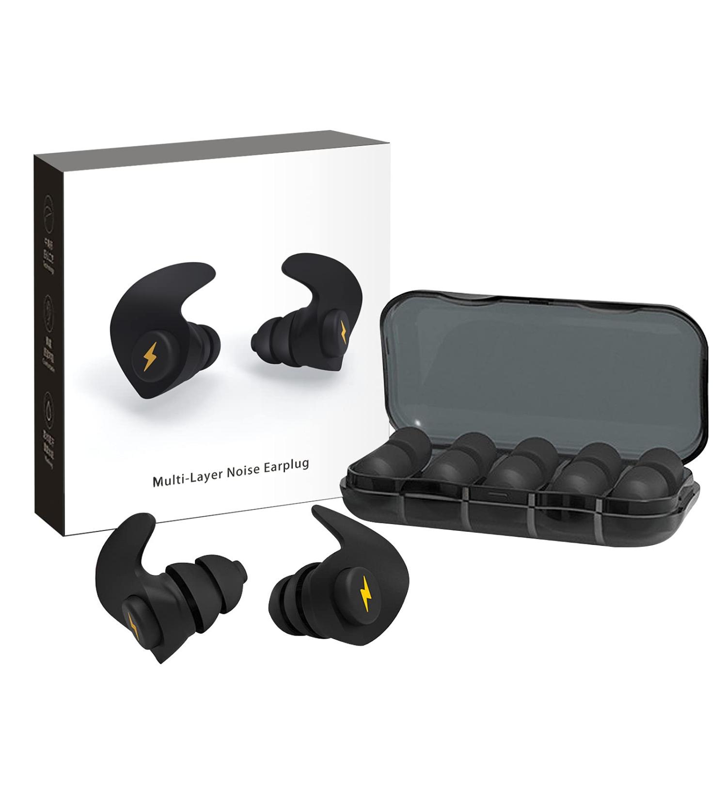 Noise Cancelling Ear Plugs for Sleeping - 6 Pairs Comfortable Silicone Reusable & Washable Earplugs for Work Study Snoring Shooting & Concerts - Buy Online on GoSupps.com