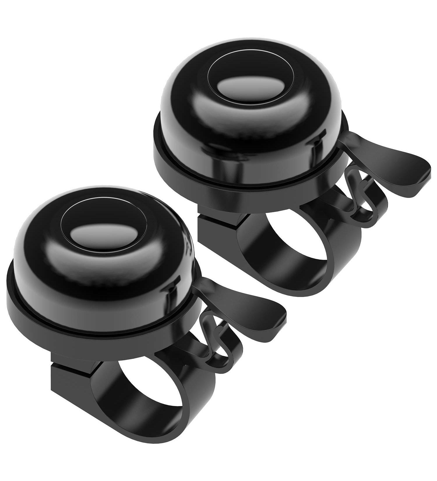 Sportout 2 Pack Bike Bell Set - Loud and Clear Bicycle Bell for Road, Mountain, City, Sports, Cruiser, and BMX Bikes (2.25cm Diameter, Black) - Buy Online on GoSupps.com