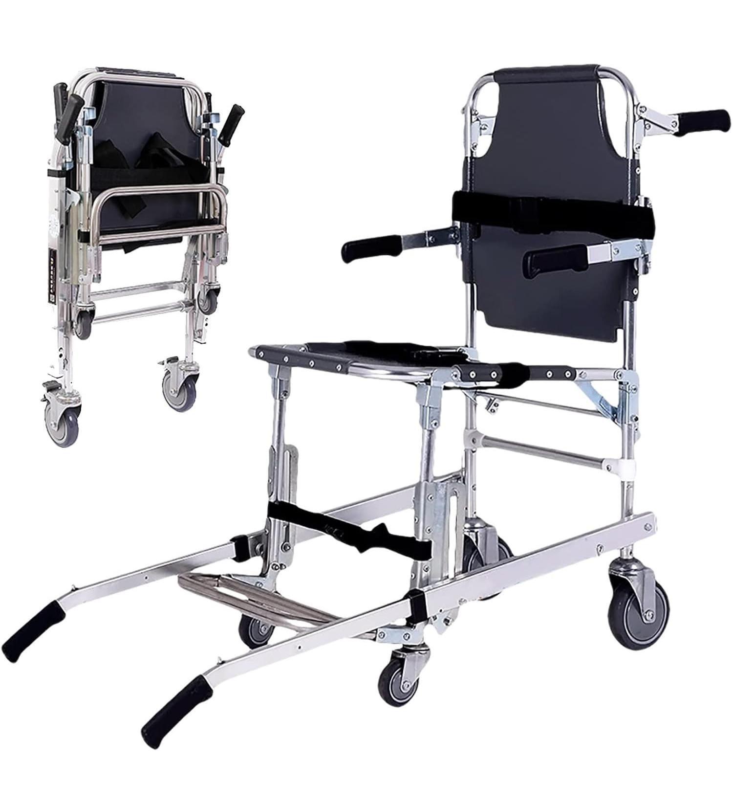 AGEDOR Portable Folding Stair Chair Wheelchair Stretcher for Ambulance Firefighter Evacuation Use - Buy Online on GoSupps.com