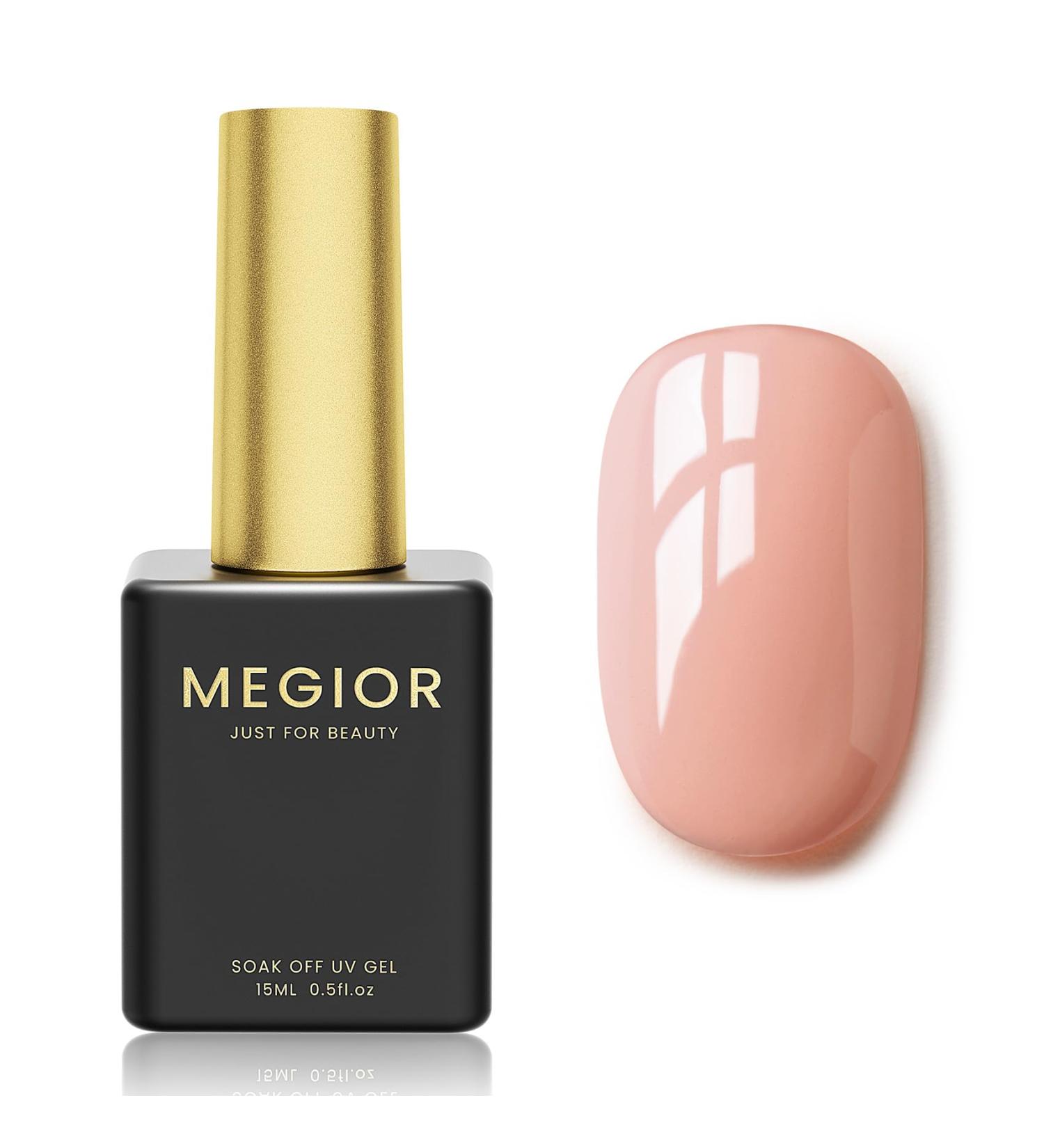 MEGIOR Pink Gel Nail Polish 15ml Salmon Pink Gel Polish 1PCS Soak Off UV LED Nail Gel Polish for Nail Art Manicure Salon DIY Home for Women Girls Nails - Buy Online on GoSupps.com