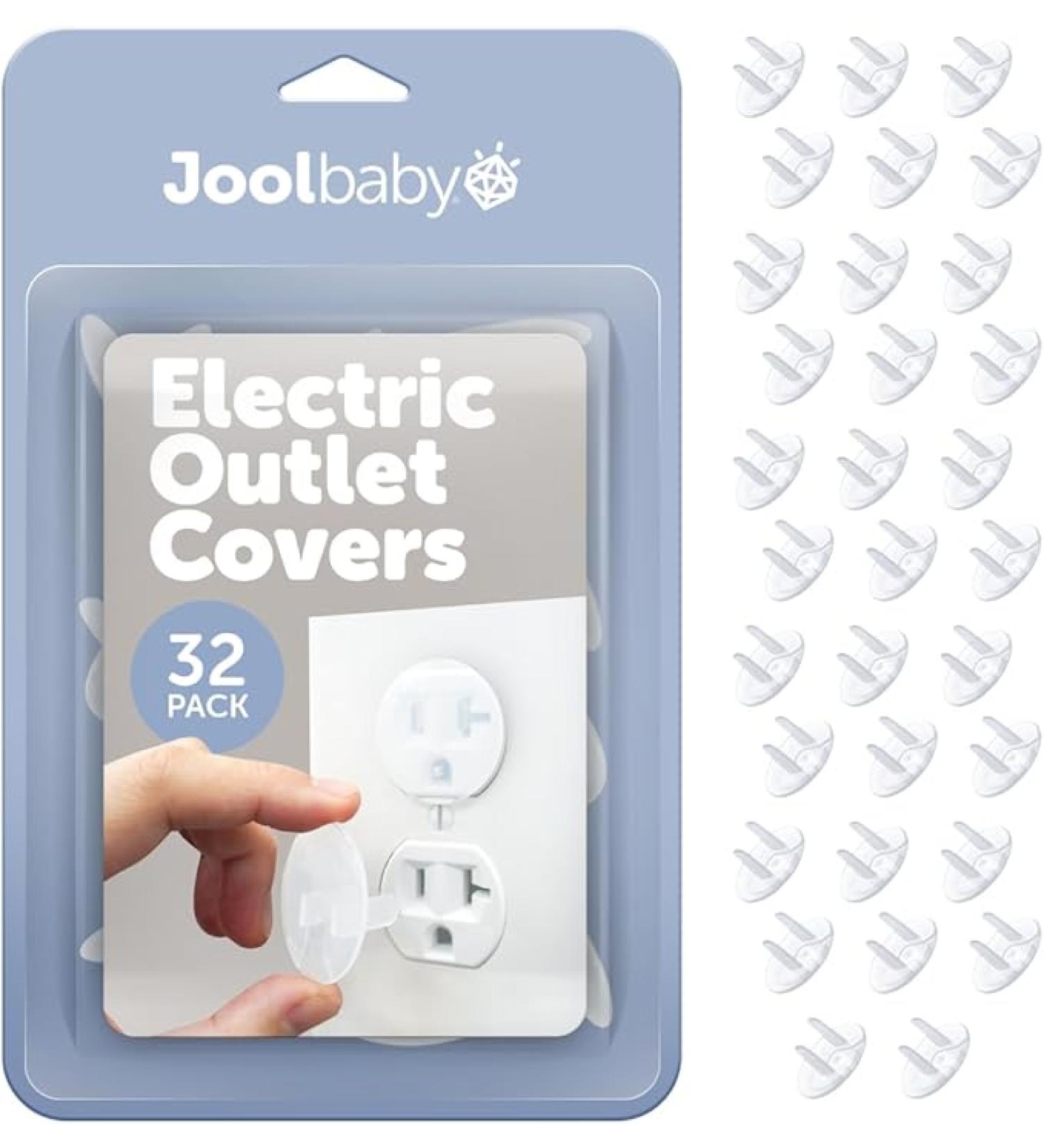 Clear 32 Pack Outlet Plug Covers - Child Proof Electrical Safety Caps by Jool Baby - Buy Online on GoSupps.com