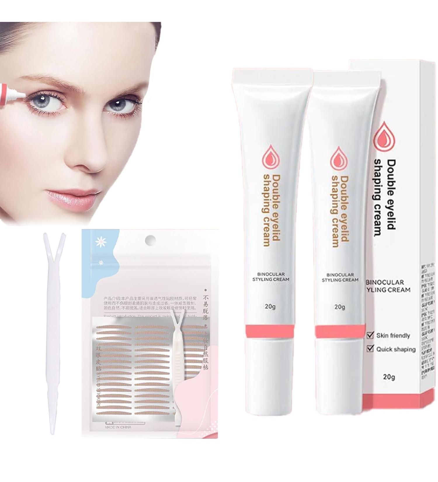 Double Eyelid Styling Cream | Invisible Waterproof Eye Shape Cream + 120 PCS Tape - Perfect for Instant Eye Enhancement - Buy Online on GoSupps.com