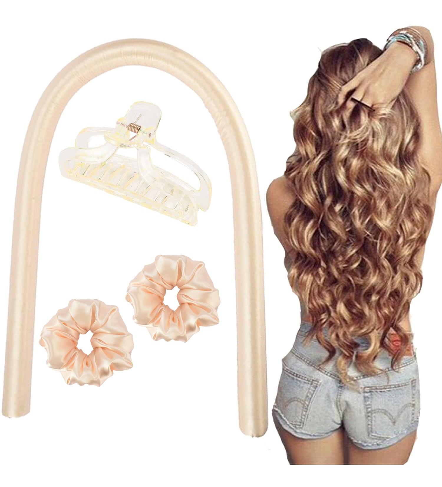 Overnight Curlers - Heat-Free Curls with Headband Curlers | Perfect for Long Hair - Shop Champagne Color - Buy Online on GoSupps.com
