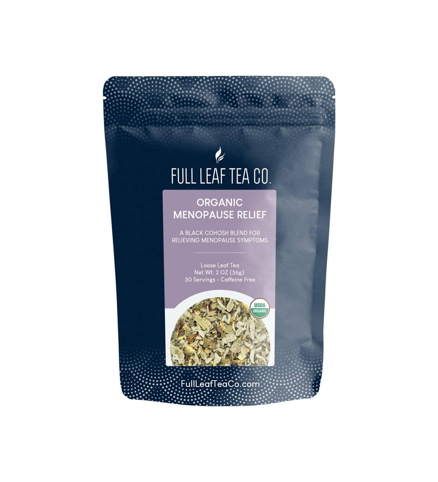 Organic Menopause Relief Loose Leaf Tea - 2oz Bag | Full Leaf Tea Co - Buy Online on GoSupps.com