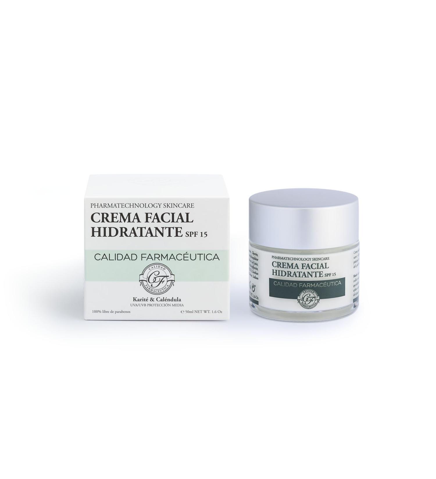 Crema facial hidratante calidad farmac utica spf15