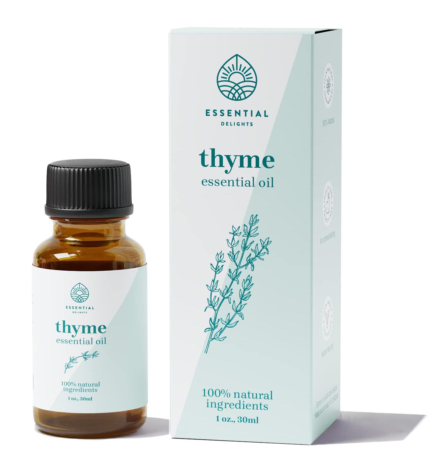 Thyme Essential Oil - Premium Grade for Aromatherapy Soaps Lotions & Candles | Vegan & Cruelty Free | 1 Fl Oz - International Shipping Available - Buy Online on GoSupps.com