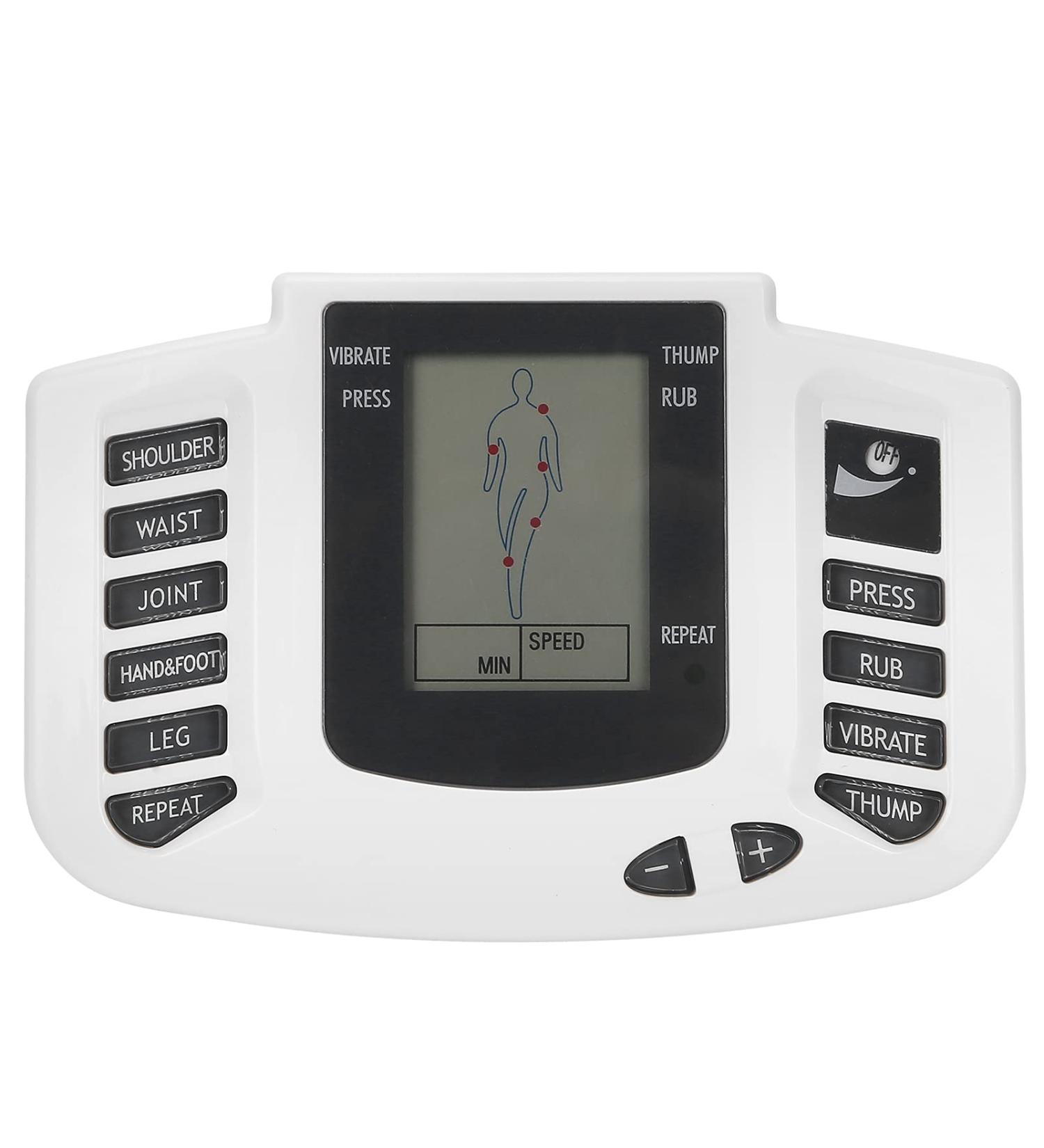 NATUDECO Electronic Pulse Massager | Digital Muscle Pain Relief Device | Adjustable Multifunctional Stimulator | EU Compliant - Buy Online on GoSupps.com