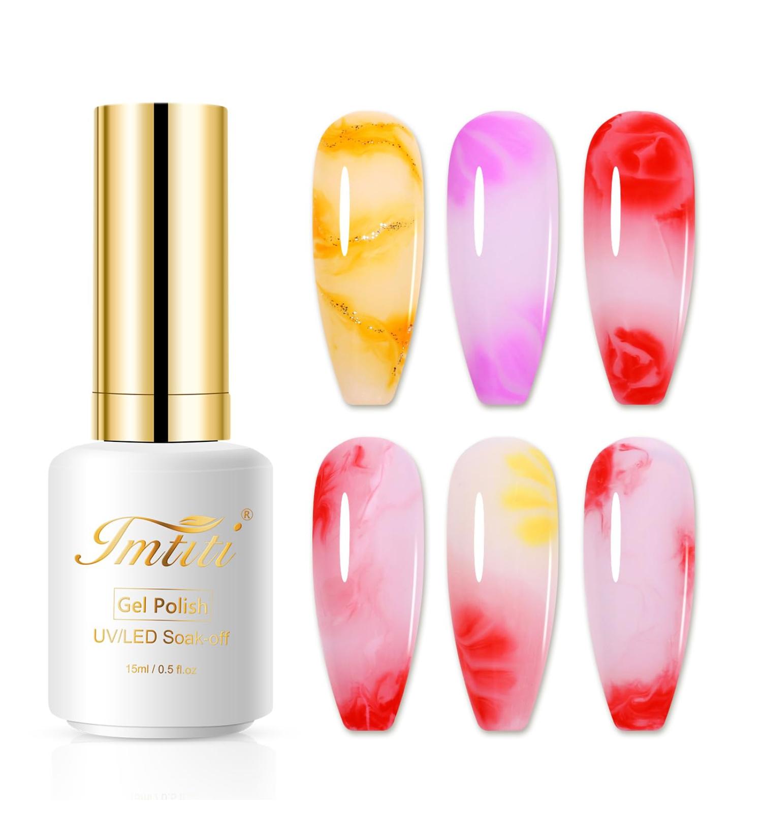 Imtiti Clear Blooming Gel 15ML Blooming Gel Nail Polish For Spreading Effect Marble Nail Polish Gel Painting Soak Off Uv Led Blossom Gel For DIY Color Flower Watercolor Magic Beauty - Buy Online on GoSupps.com