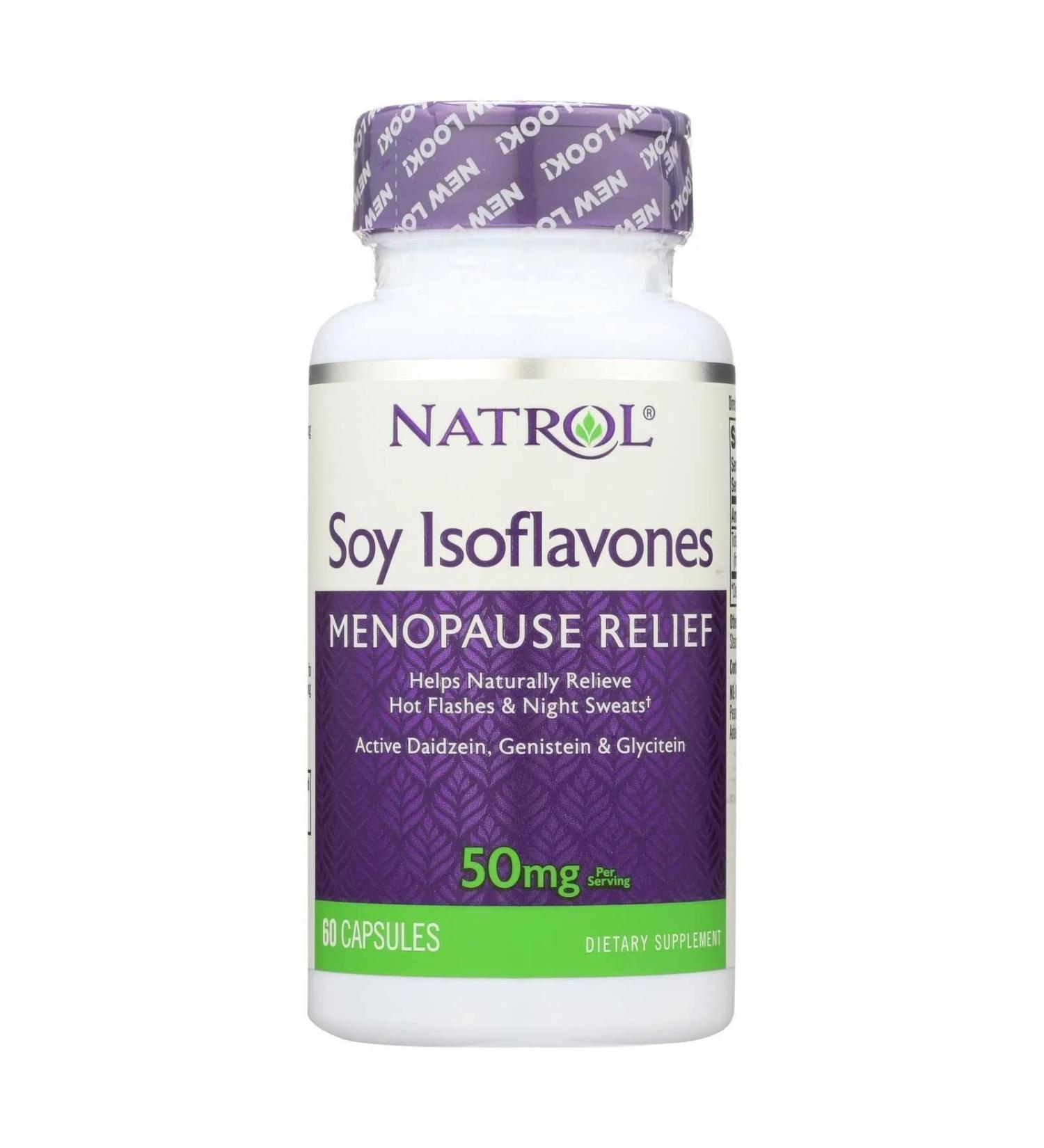 Natrol Soy Isoflavones 60 Capsules - Natural Hormone Balance Support - Buy Online on GoSupps.com