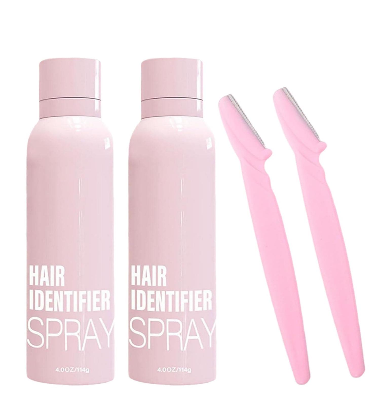 Hair Identifier Spray for Face Shaving Hair Identifier Spray for Face Dermaplaning White Shaving Spray with Shaver Moisturizing And Skin Care Dermaplaner Set for All Skin Types (2pcs) - Buy Online on GoSupps.com