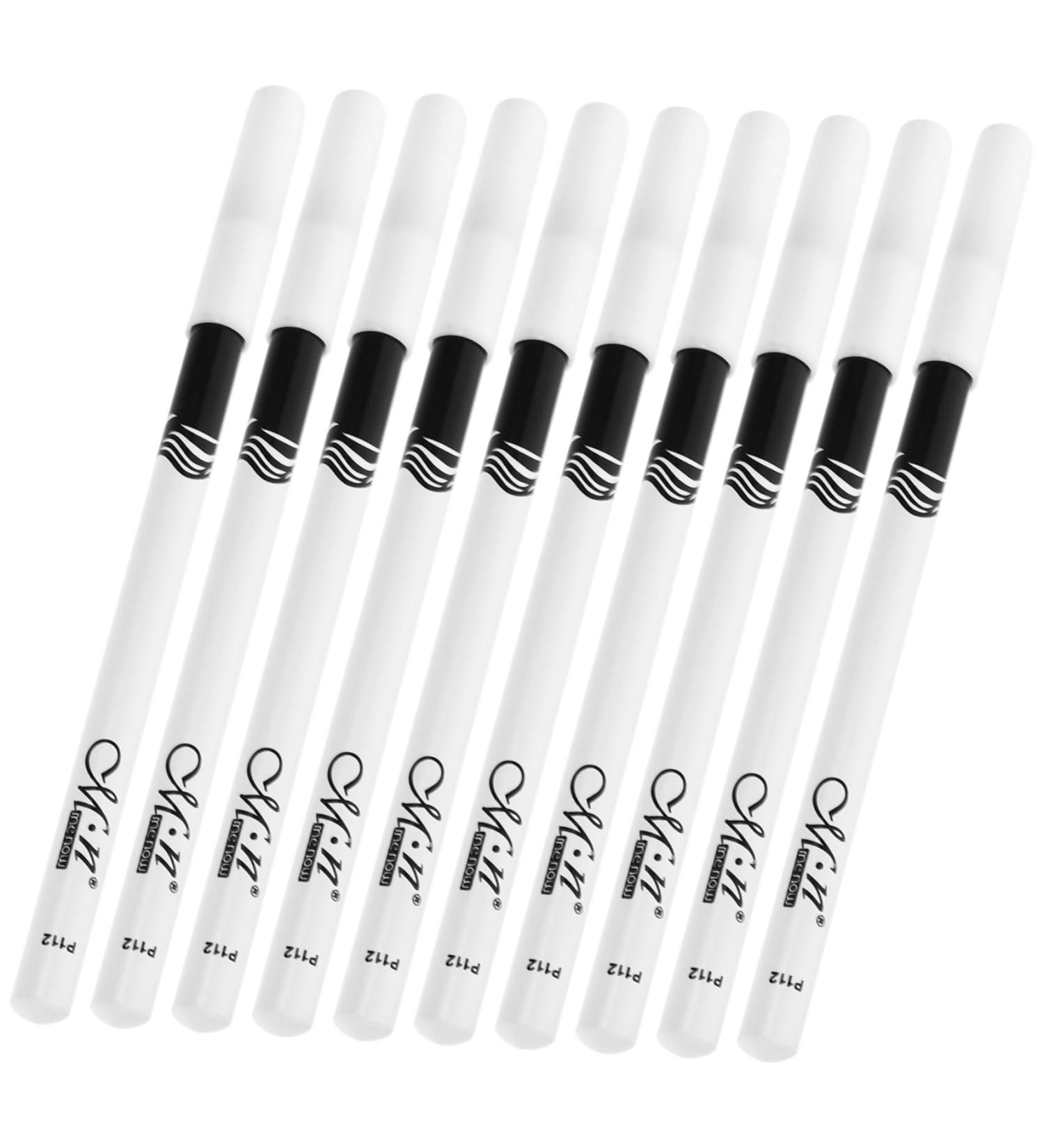 AUTSUPPL 70 Pcs Lying Silkworm Eyeliner White Eyebrow Pencil Highlight Eyeliner Pencil Eye Pencil Wooden Pole - Buy Online on GoSupps.com