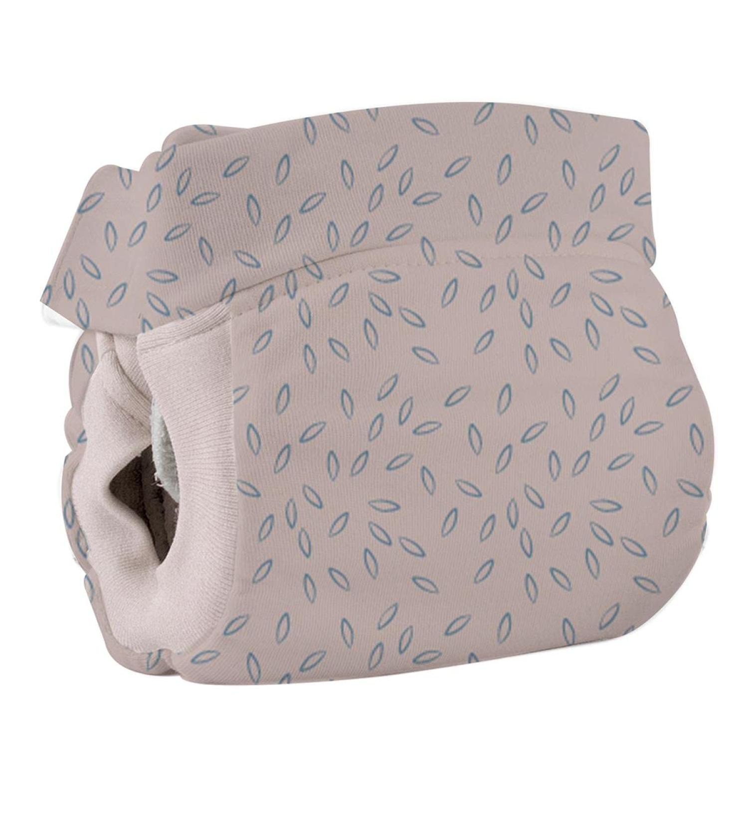 Popolini Easyfree All-in-3 cloth diaper / holding diaper for diaper-free and fabric winder (beige Leaves M (5-10kg)) beige Leaves M (5-10kg)