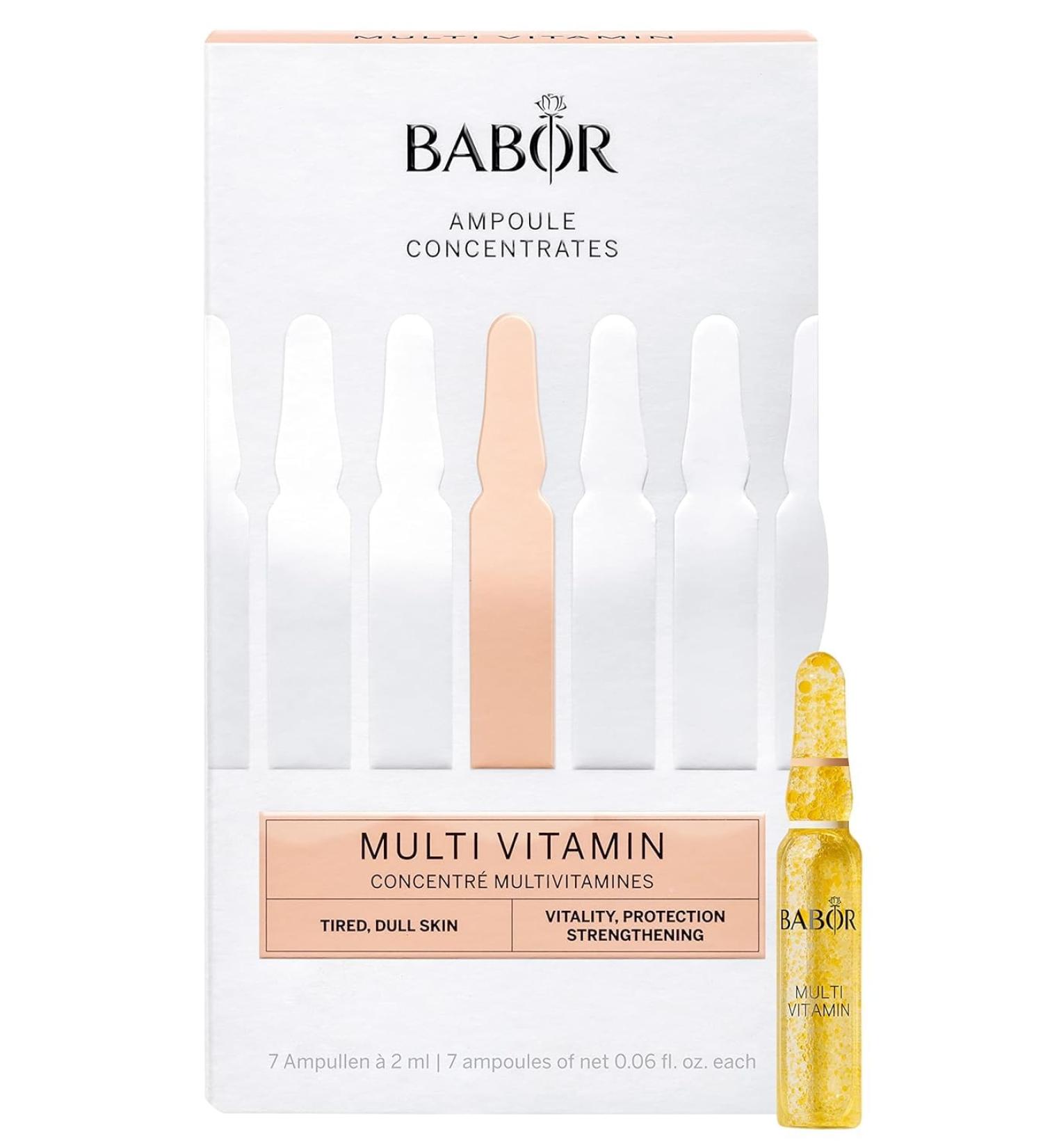 Buy BABOR Multi Vitamin Ampoule Concentrate - Revitalize Dull Skin with Vitamins A C & Niacinamide - 7 Treatments for Radiant Complexion - International Shipping - Buy Online on GoSupps.com