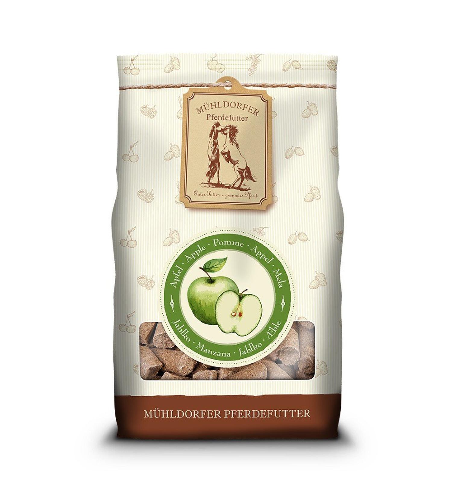 Mühldorfer horse feed friandises à pommes de farine 1 kg - pour Chevaux, récompense with the pommes séchées, bouloches, lubricants, et ne collent Pas.