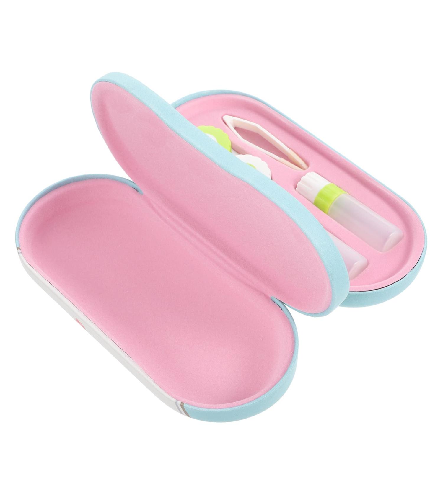 Partykindom Double-Layer Glasses Case - Space-Saving Family Travel Box Durable PU Leather Accessory for Trips & Lenses - Buy Online on GoSupps.com