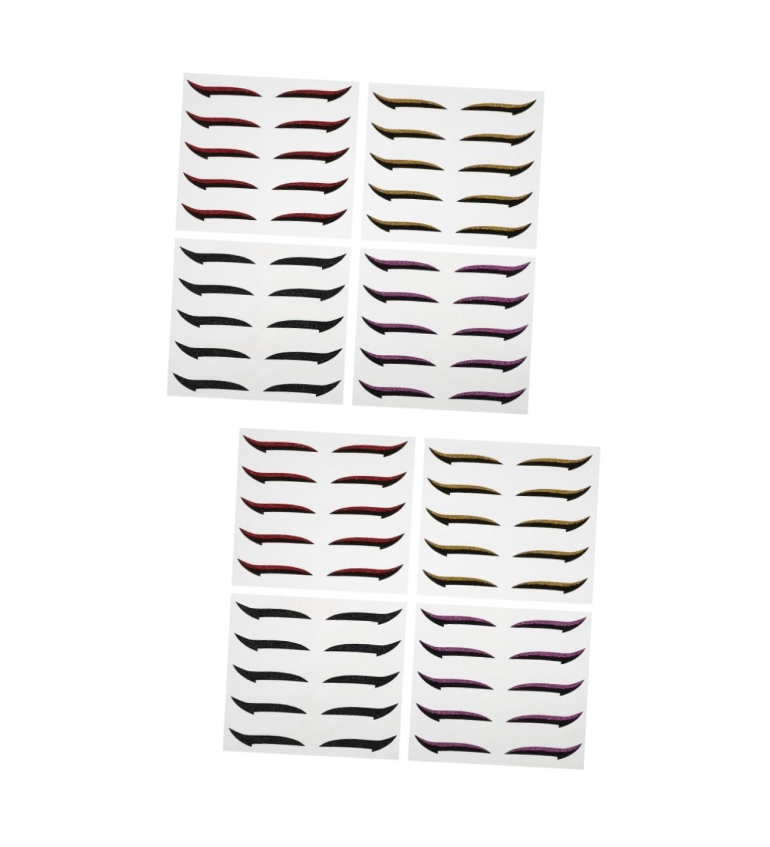 Didiseaon 40 Pairs Eyeshadow Stickers Holographic Eyeliner Stickers Invisible Tape Glitter Glue Painted Tool - Buy Online on GoSupps.com