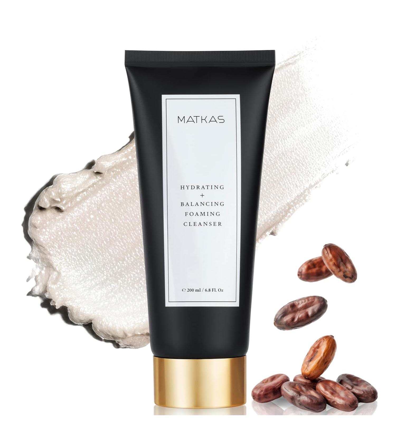 MATKAS Korean Facial Cleanser with Cocoa Seed Extract 6.8 Fl. Oz. - Low pH Hydrating Korean Skin Care Foaming Face Wash for Dry Skin Face Makeup Remover Cleanser for Sensitive Oily Skin + Ceramides - Buy Online on GoSupps.com