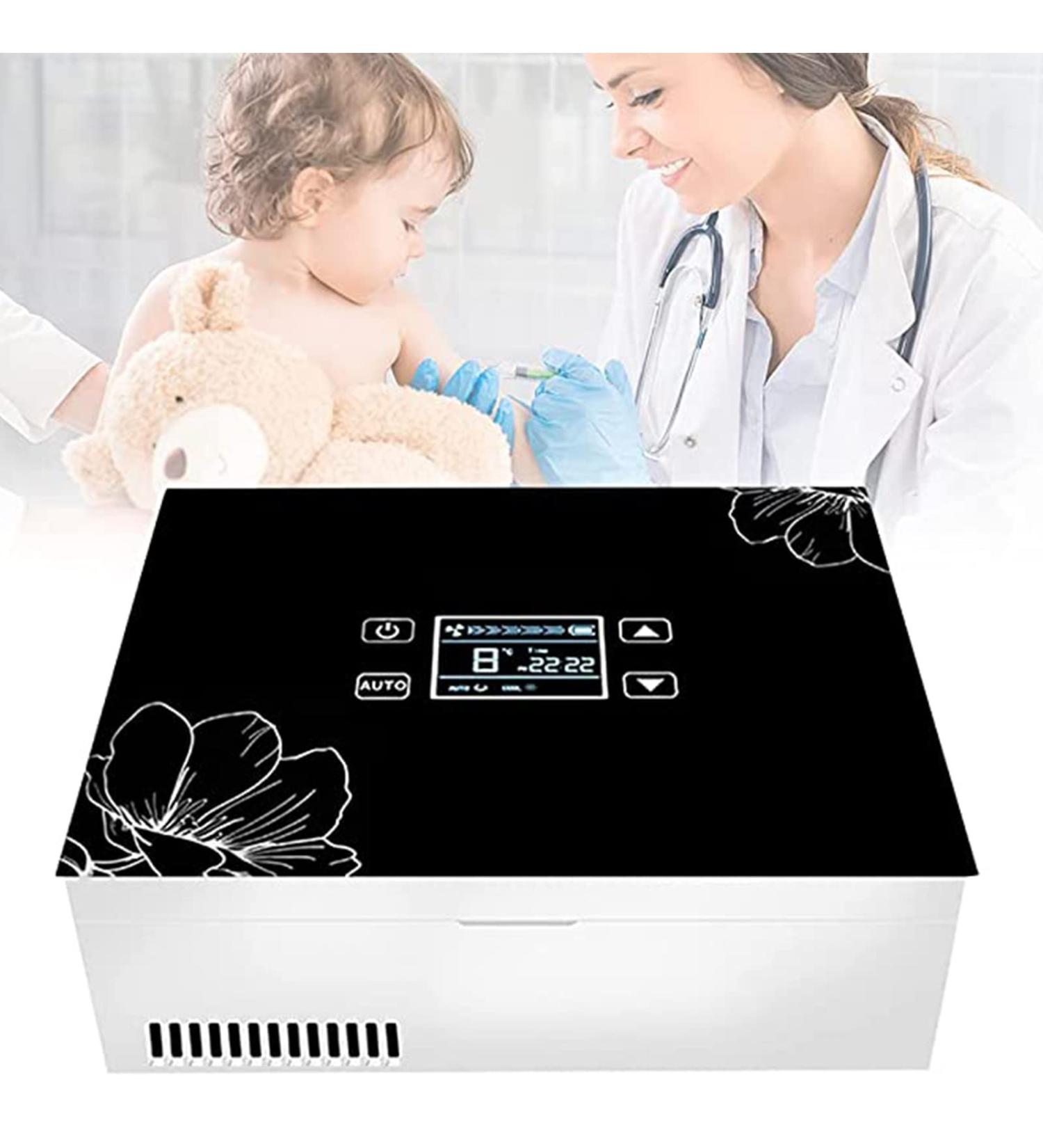 Insulin Cooler Box Mini Medication Fridge Electric Insulin USB Portable Cooler 0-18 Adjustable Medicine Refrigerated 3batteries - Buy Online on GoSupps.com