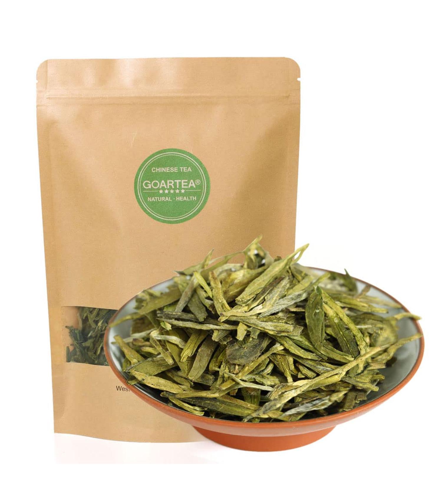 GOARTEA Th Vert 2Pcs 250g / 17.6oz West Lake Longjing Th Vert Dragon well Th Vert Loose Leaf Chinese Xihu Long Jing Tea Dragonwell Green Tea - Buy Online on GoSupps.com