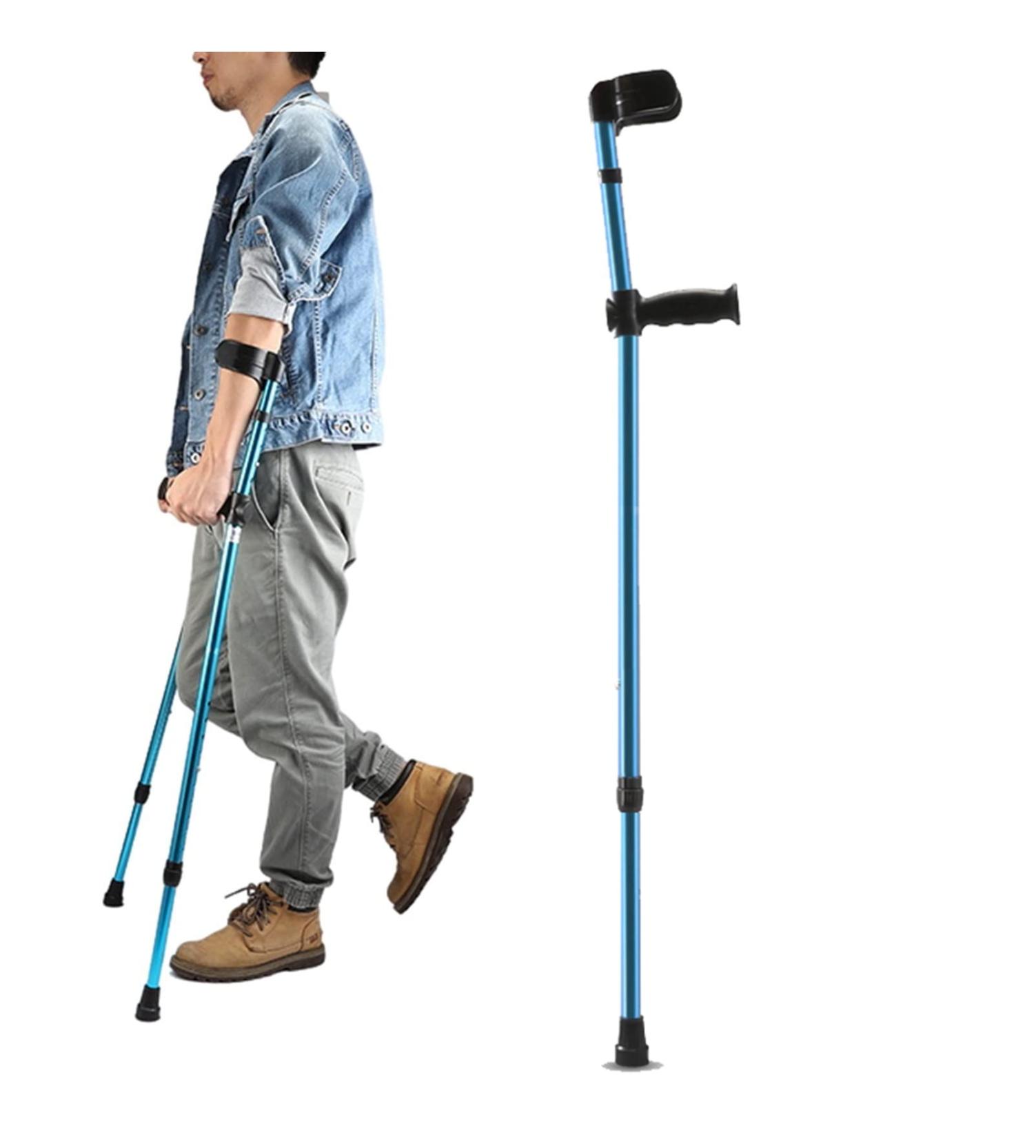 LINYUES Ergonomic Forearm Crutches for Adults Adjustable Arm Crutches for Women Men Lightweight Aluminum Walker Canes for Height 140-190cm (Size : 1 Unit) Anniversary - Buy Online on GoSupps.com