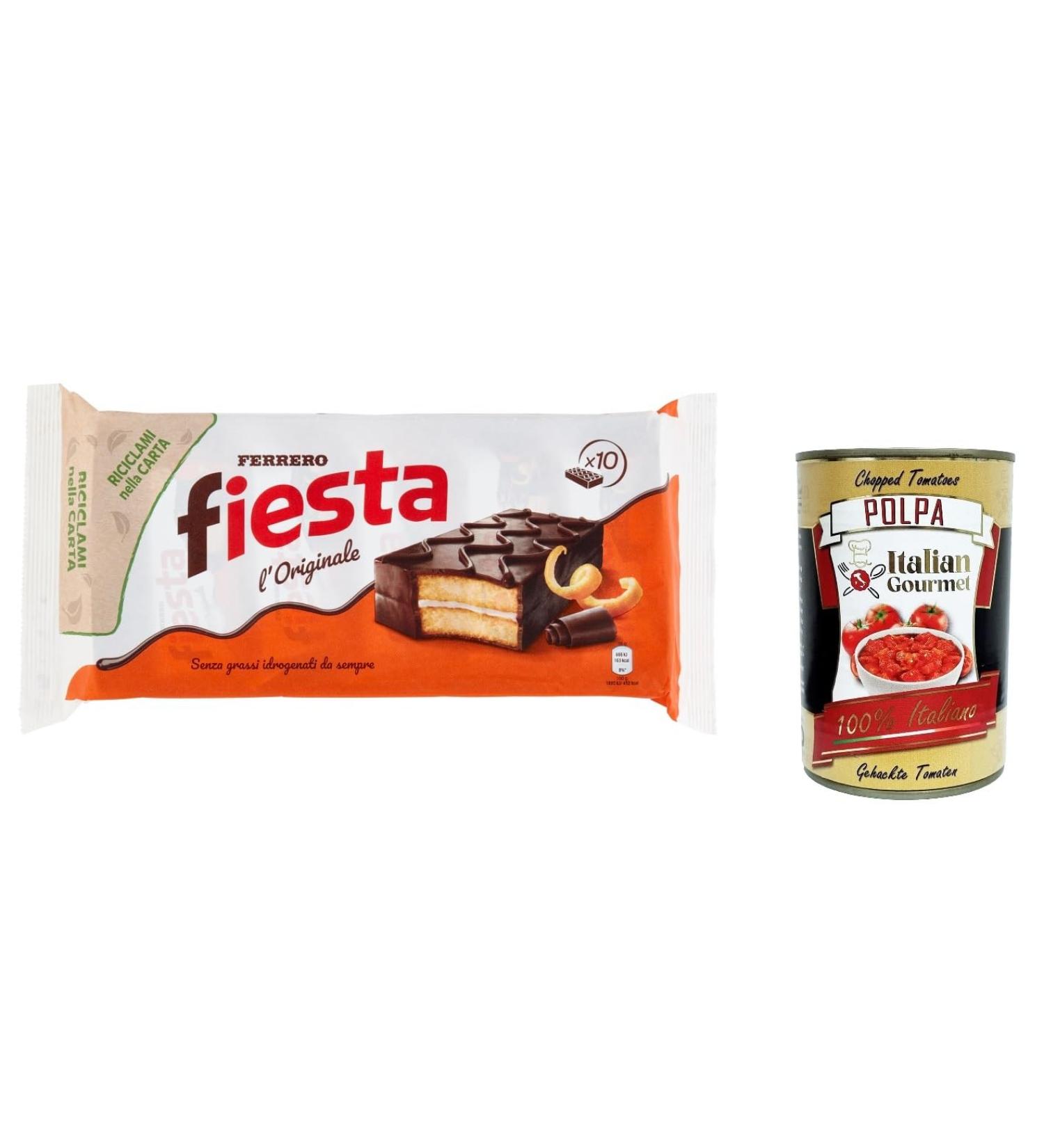 Ferrero Fiesta Chocolate Cocoa Orange Cake Bars 360g + Polpa Italian Gourmet Polpa 400g - Buy Online on GoSupps.com